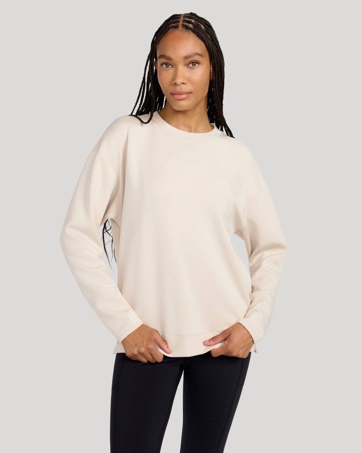 The Soft Luxe Soft Fleece Tunic - Ivory