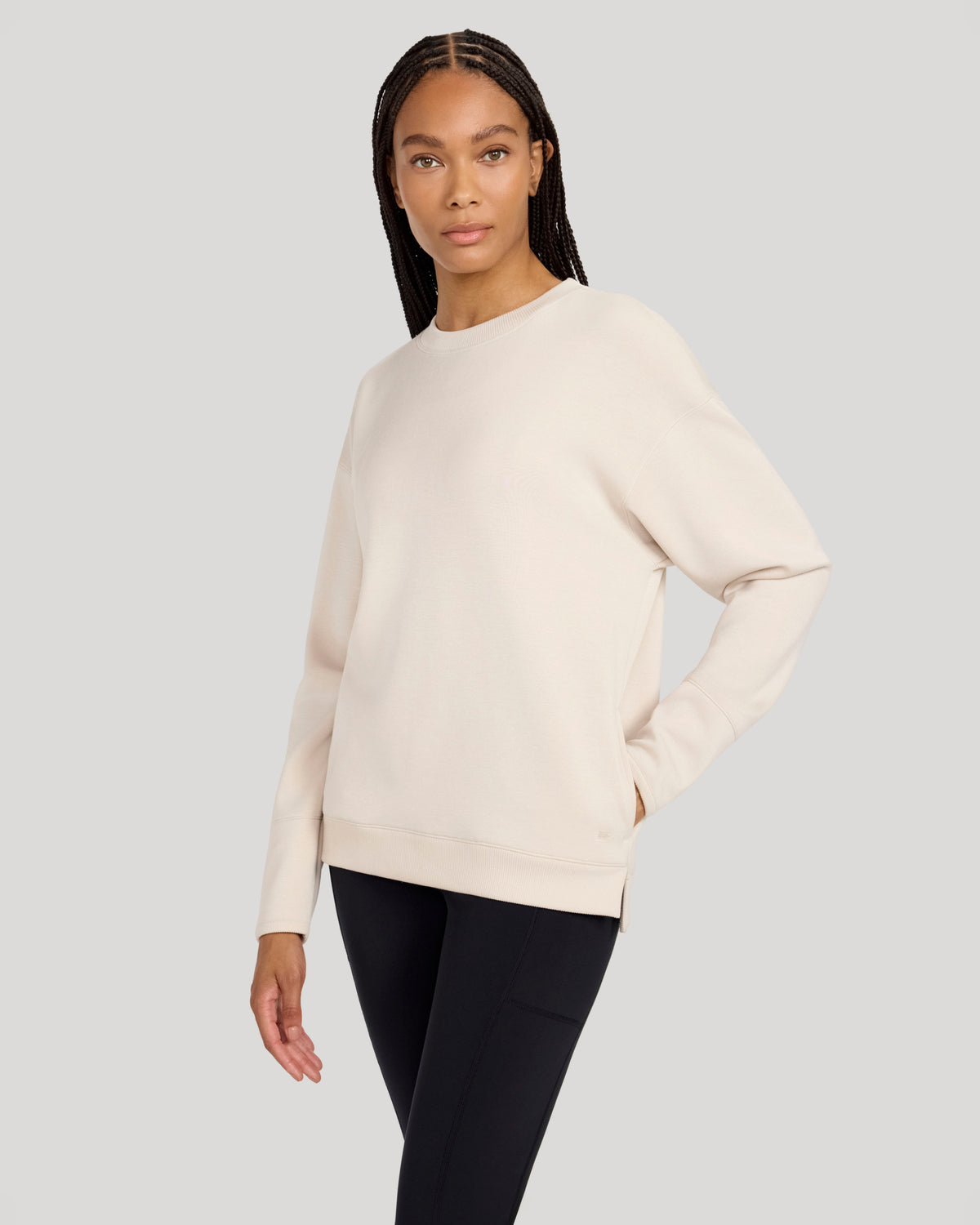 The Soft Luxe Soft Fleece Tunic - Ivory