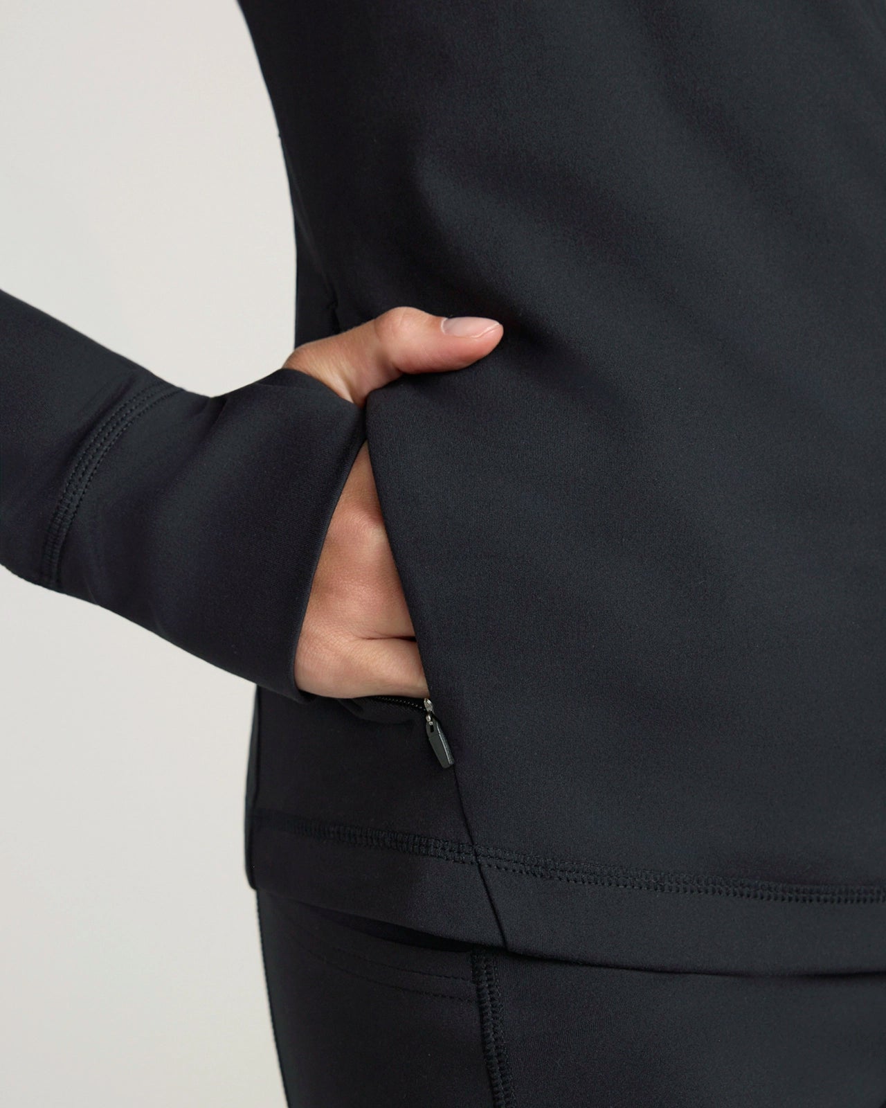The Active Yoga Jacket - Jet Black