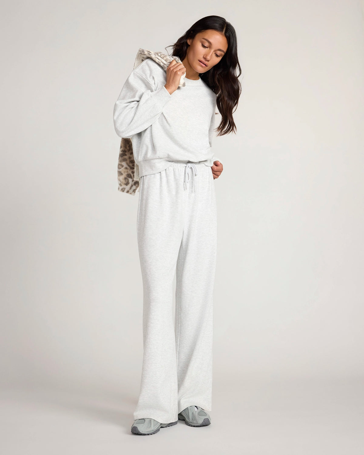 For general description, go to 'Main Product Description' region - The Soft Luxe Melange Fleece Sweatshirt - Grey Melange
