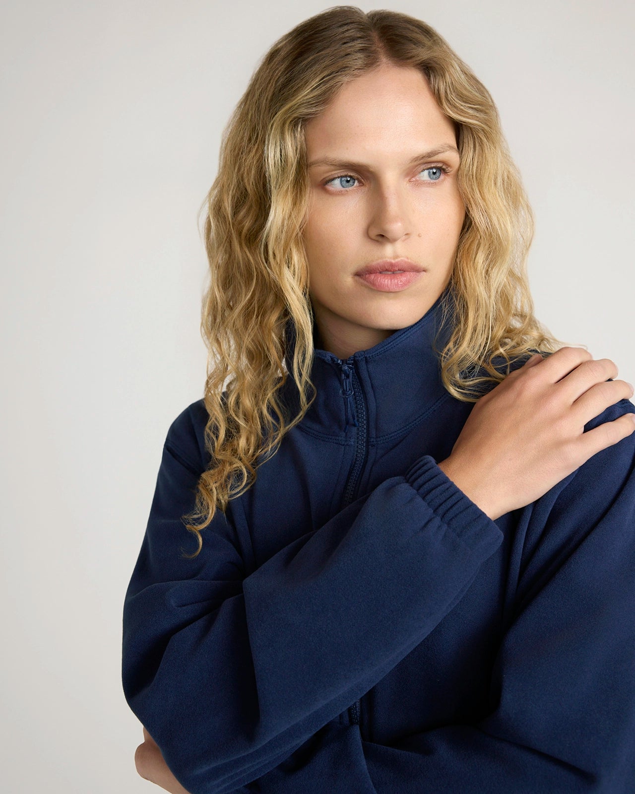 The Soft Luxe Velour Fleece Full-Zip Jacket - Naval Academy