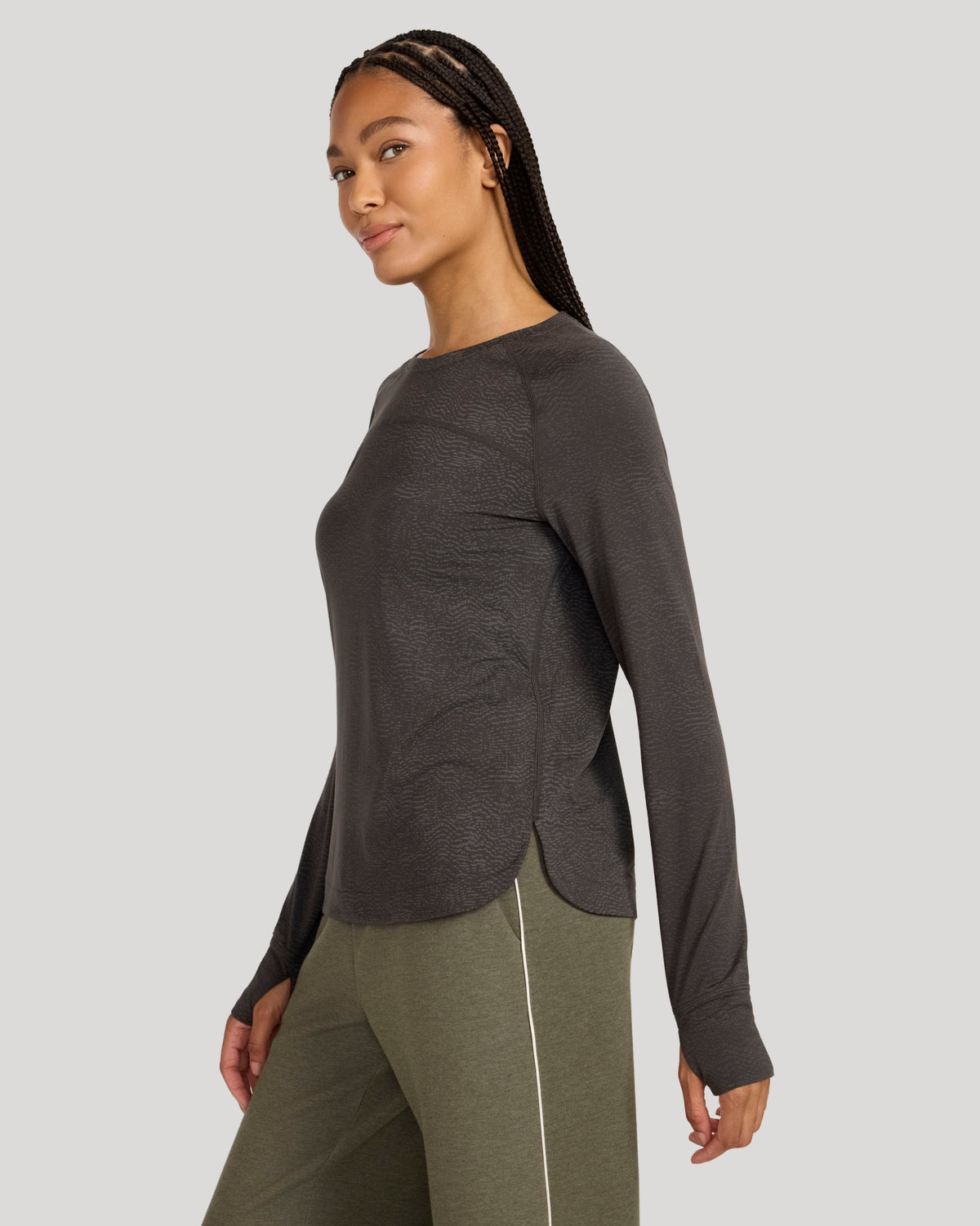 The Active Printed Long Sleeve Tee - Raven Purple