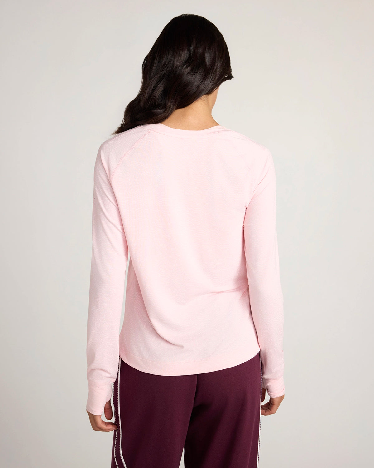 The Active Printed Long Sleeve Tee - Baby Pink