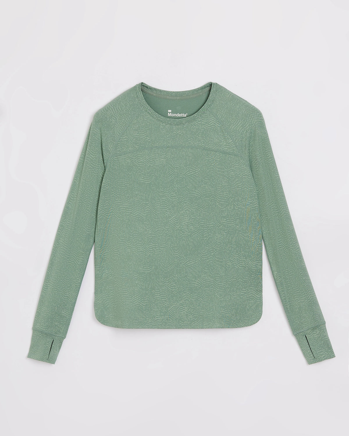The Active Printed Long Sleeve Tee - Sage Green