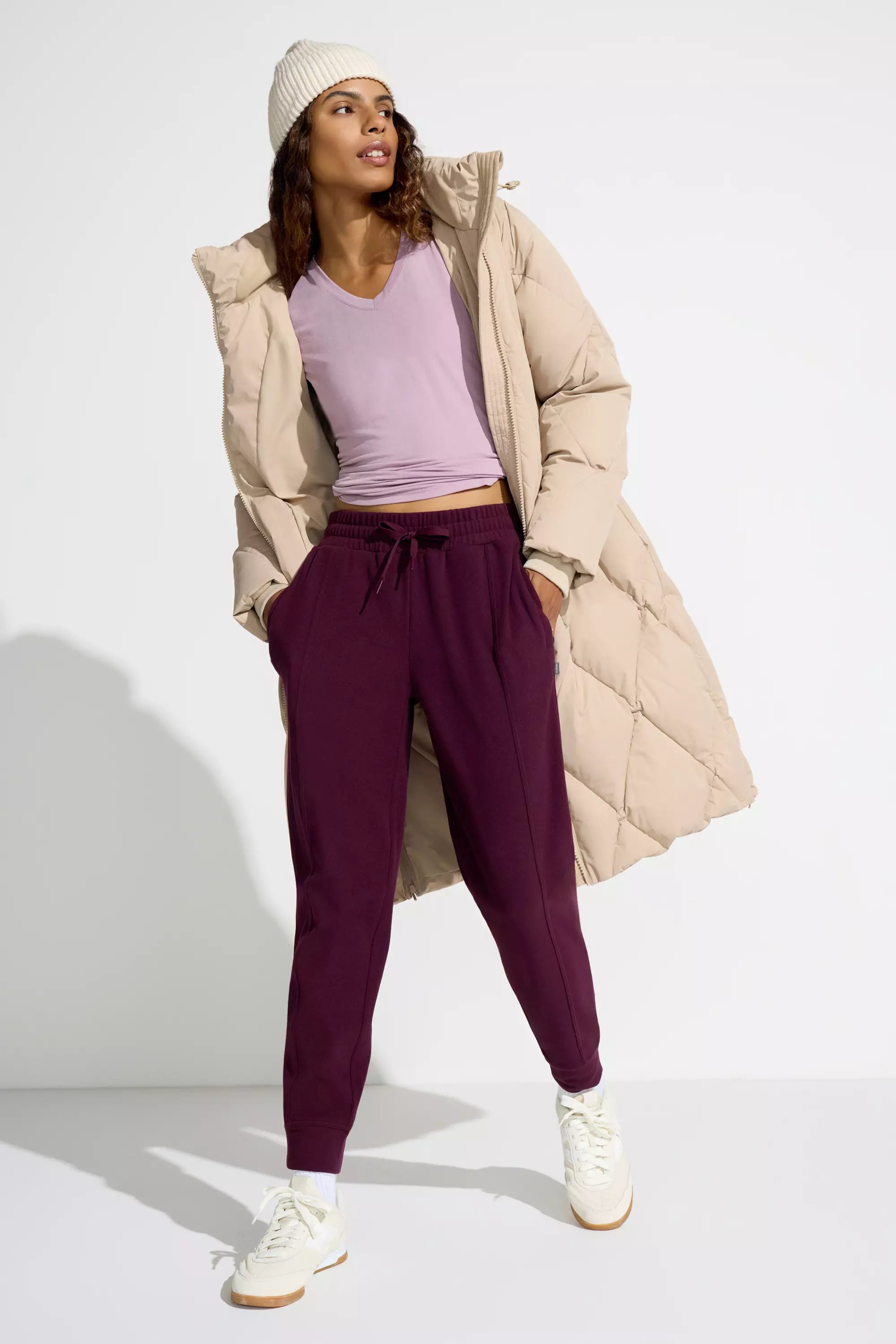 Women’s Cozy Velour Jogger - Red
