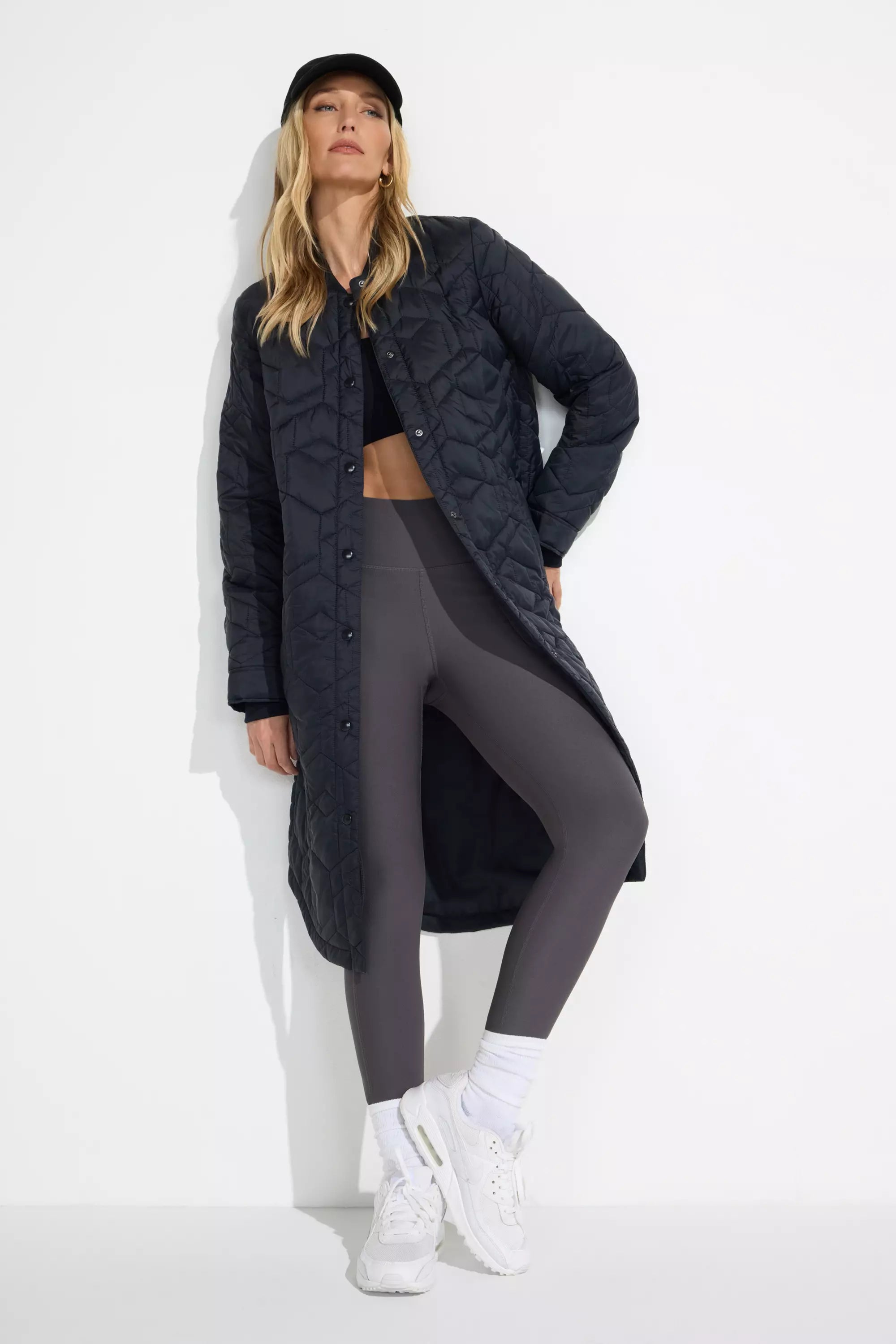 Women’s Active Legging With Mesh Detail - Grey