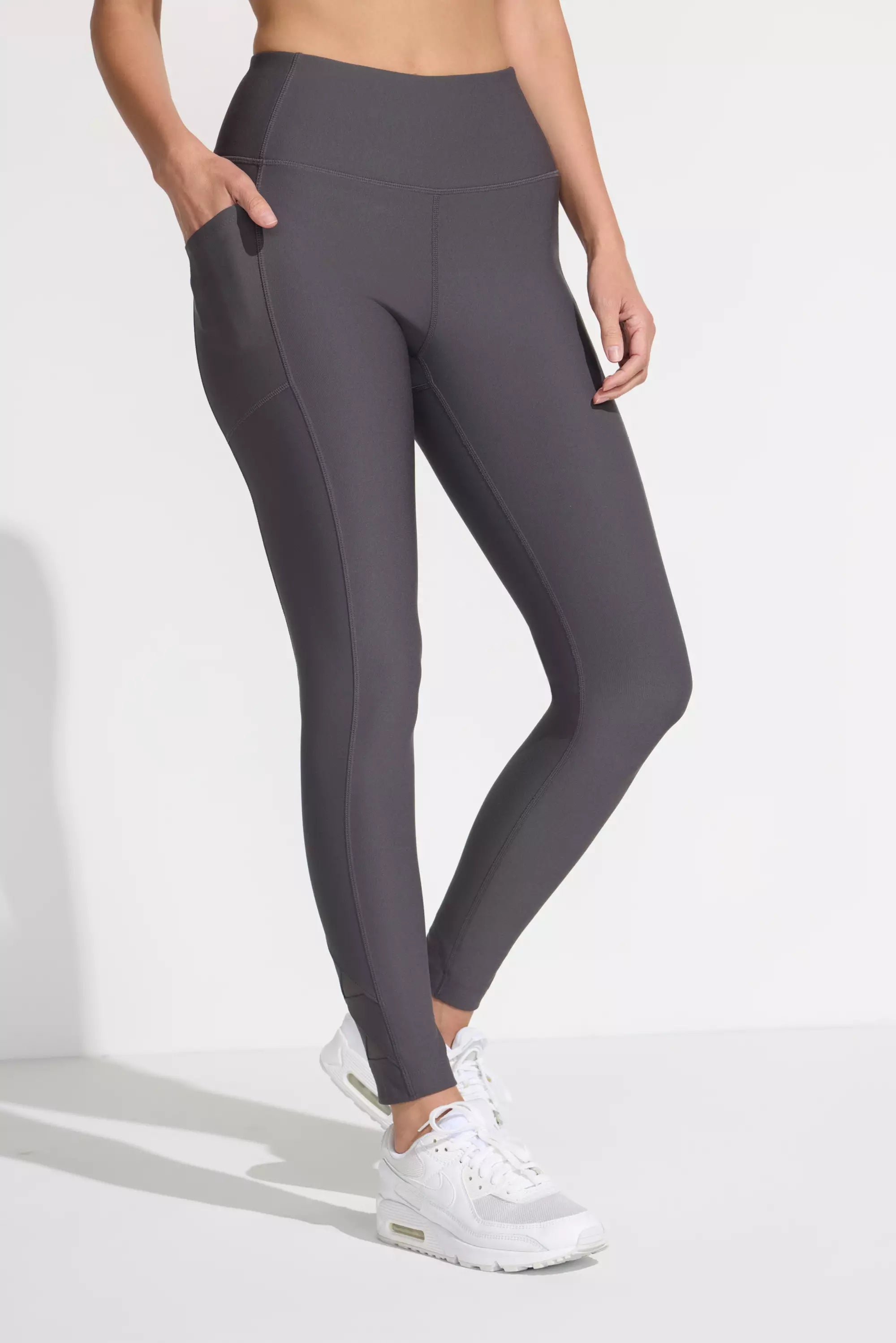 Women’s Active Legging With Mesh Detail - Grey