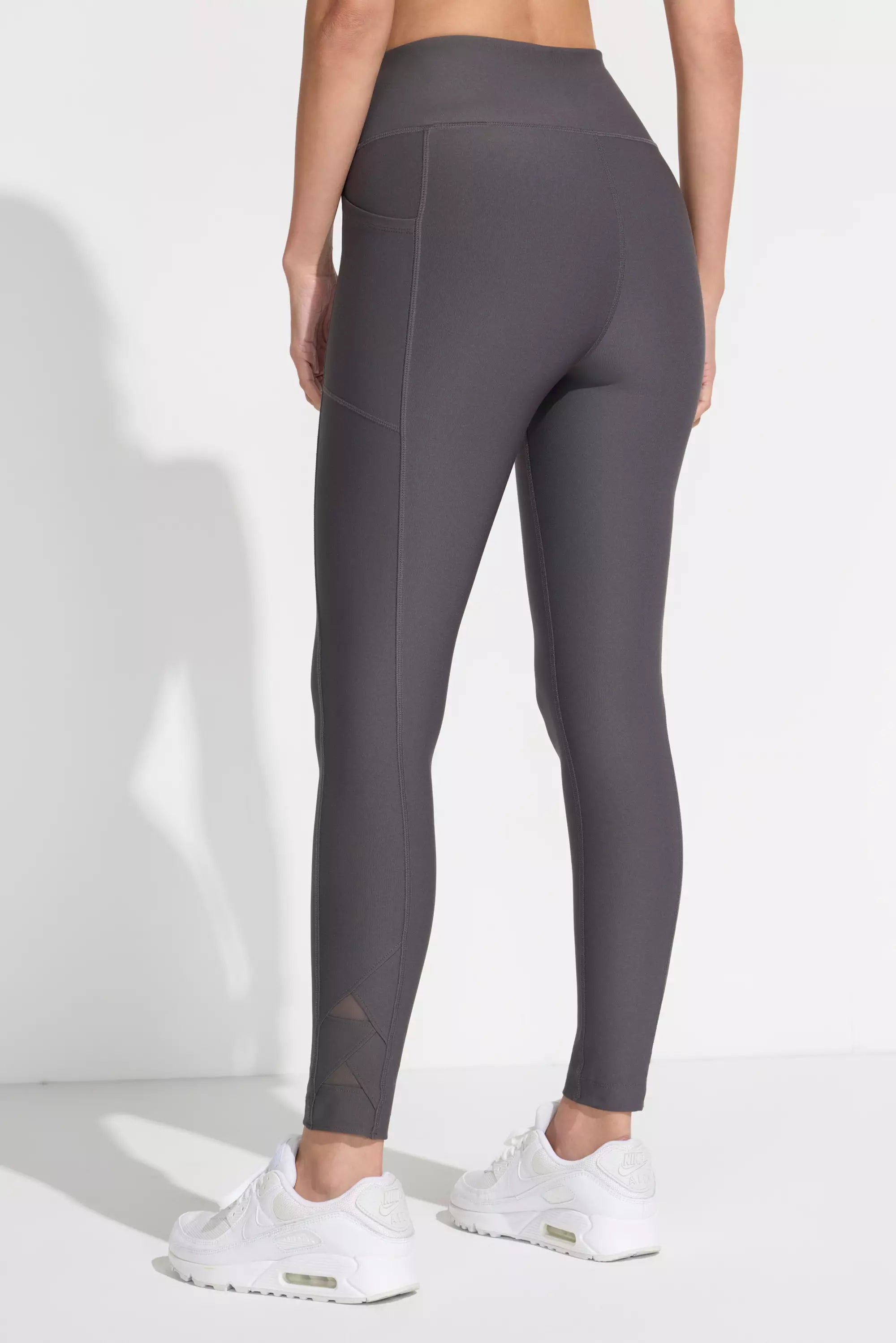 Women’s Active Legging With Mesh Detail - Grey