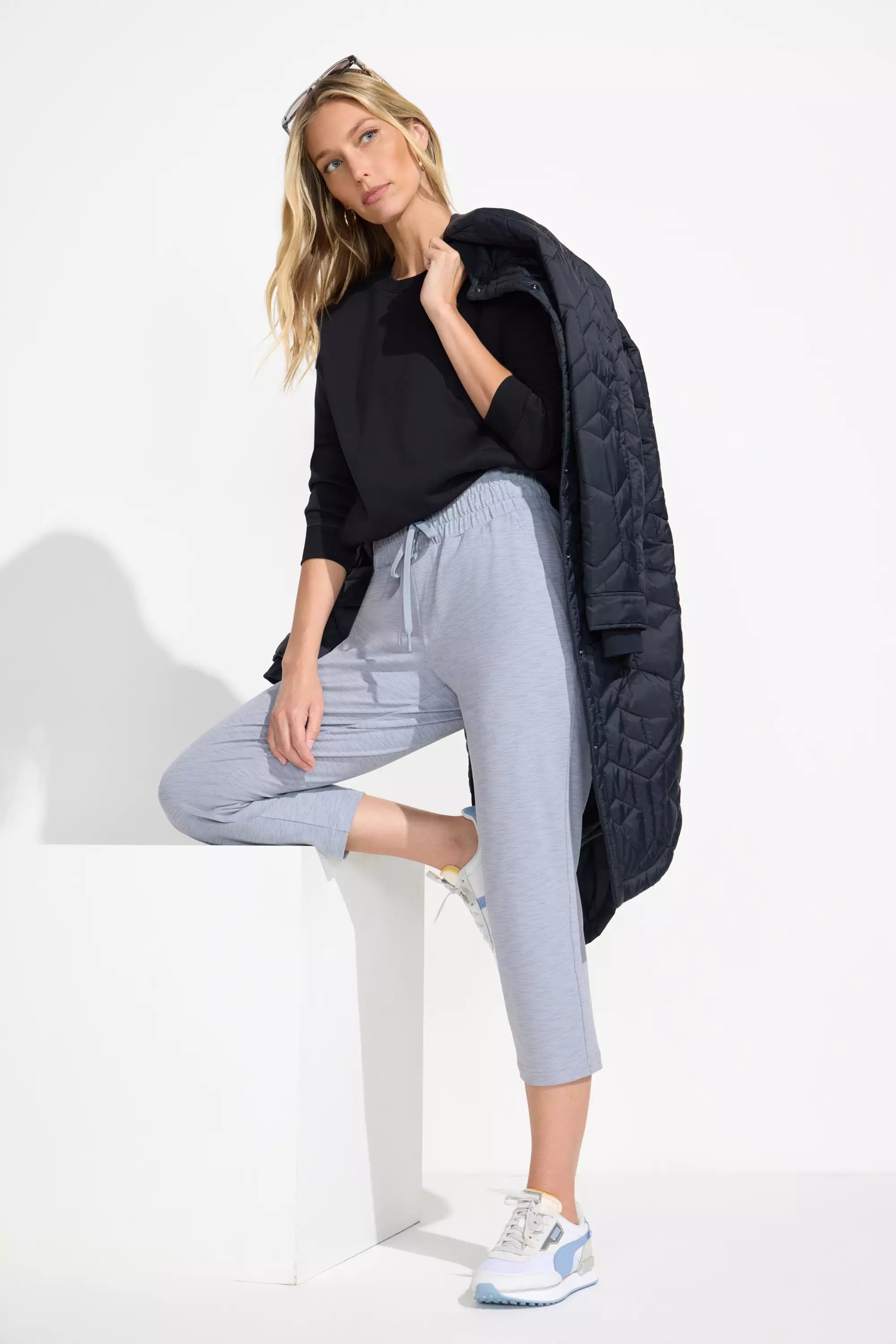 Women’s Capri Jogger - Grey Combo