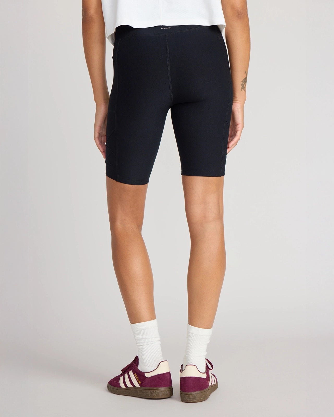 The Active GRS Certified Recycled Poly Triangle Mesh Insert Biker Short - Black