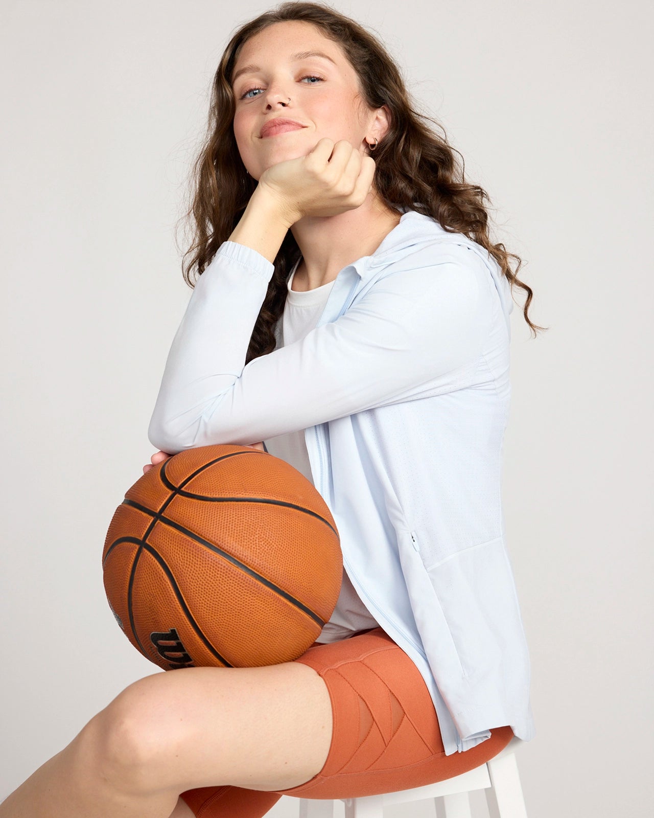 The Active GRS Certified Recycled Poly Triangle Mesh Insert Biker Short - Baked Clay