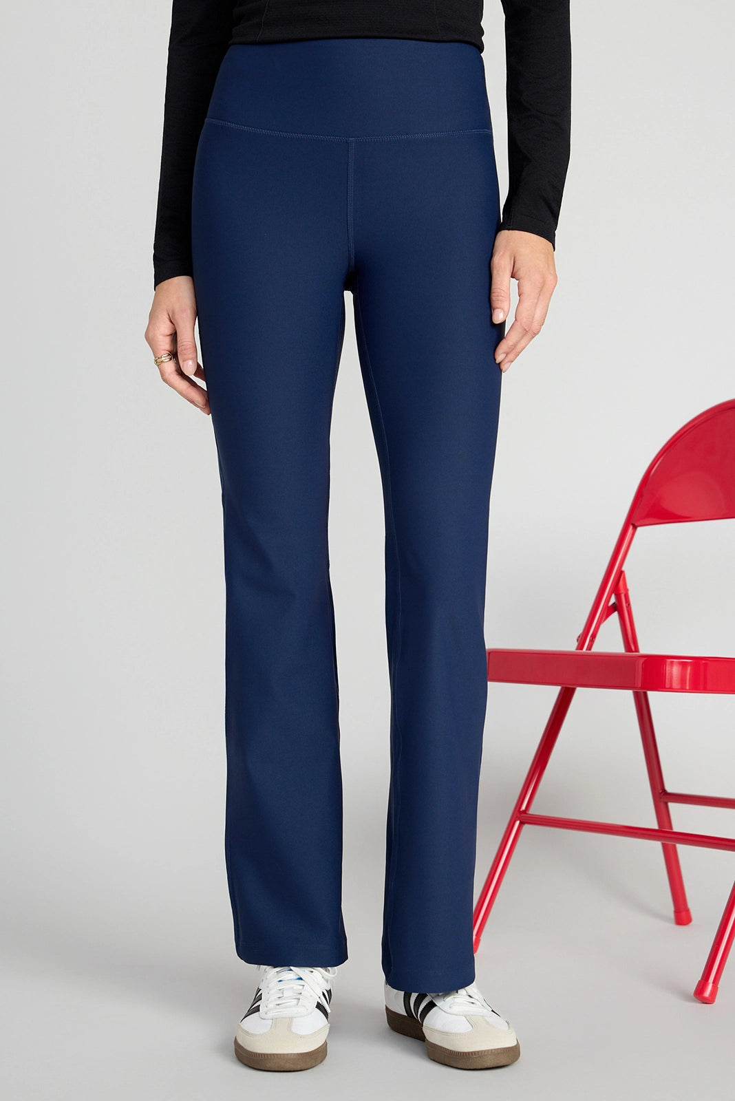 The Active GRS Certified Recycled Poly Wide Leg Yoga Pant  - Navy