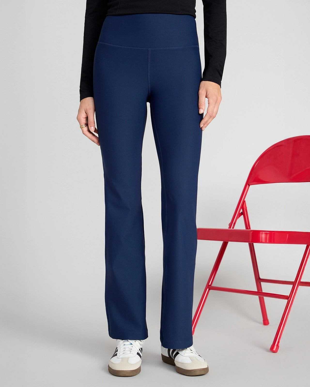 The Active GRS Certified Recycled Poly Wide Leg Yoga Pant  - Navy