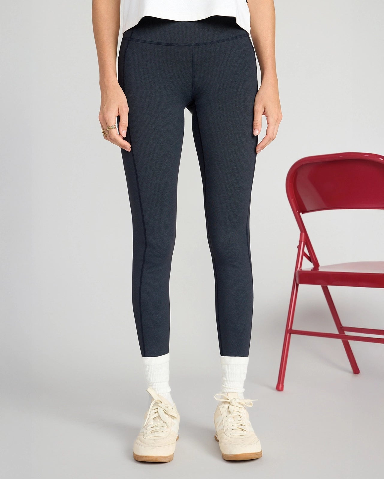 The Active GRS Certified Recycled Nylon Denim-Feel Legging - Black Combo