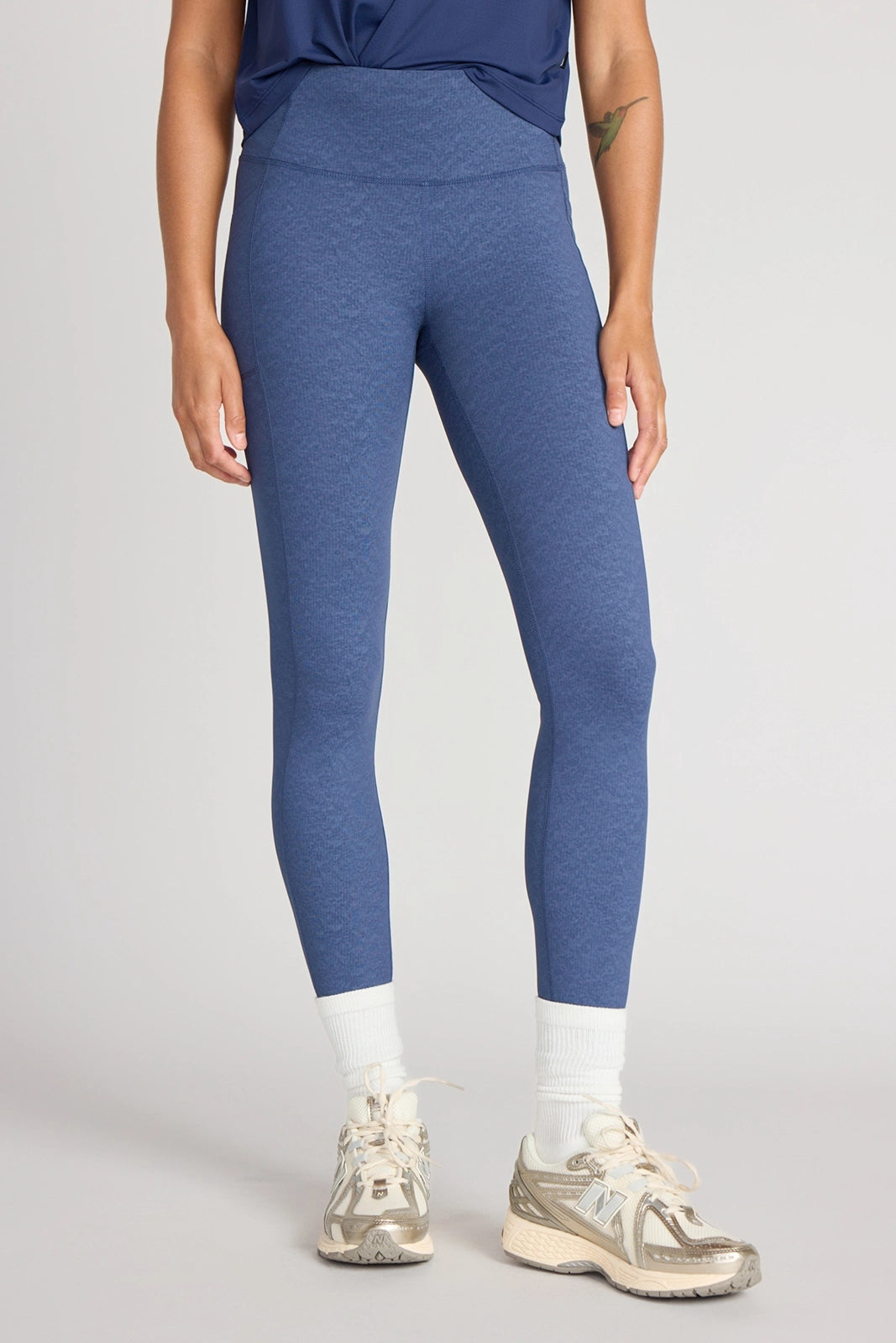 The Active GRS Certified Recycled Nylon Denim-Feel Legging - Sargasso Sea Combo