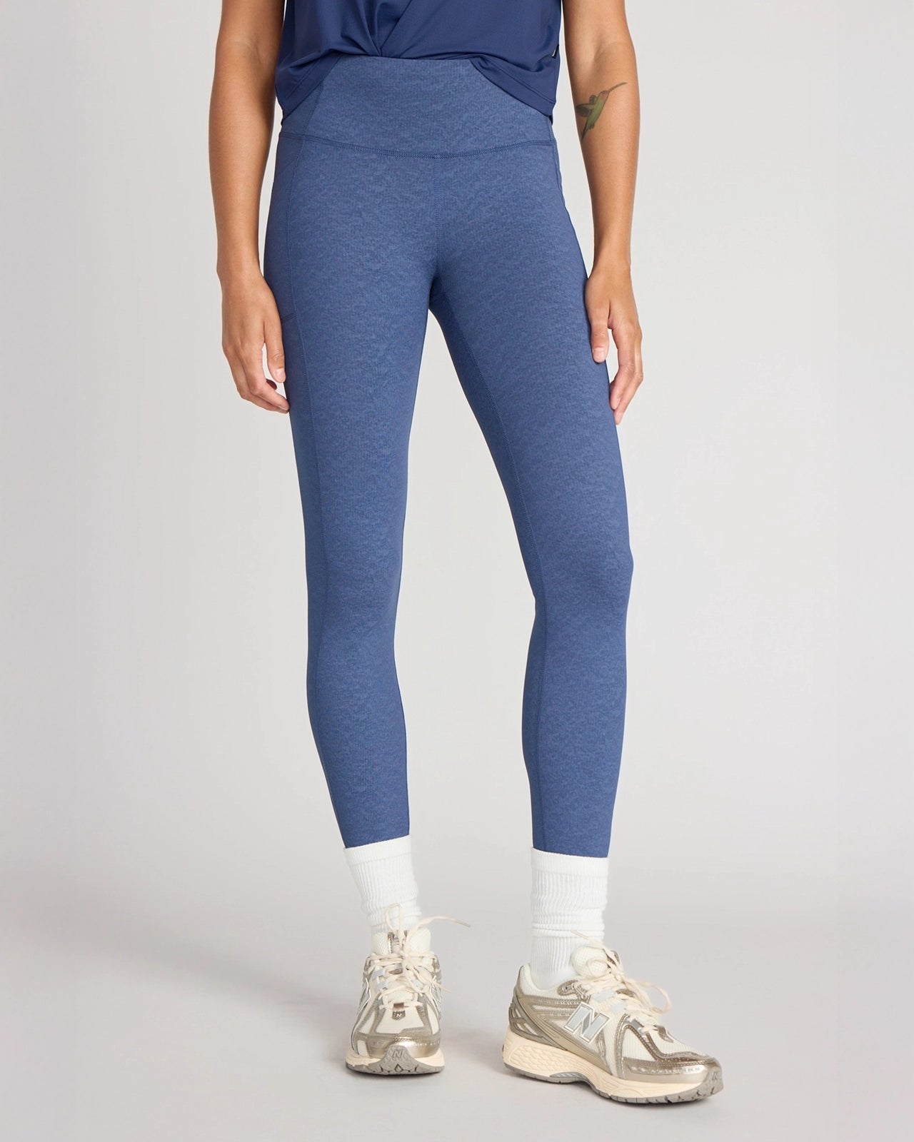 The Active GRS Certified Recycled Nylon Denim-Feel Legging - Sargasso Sea Combo
