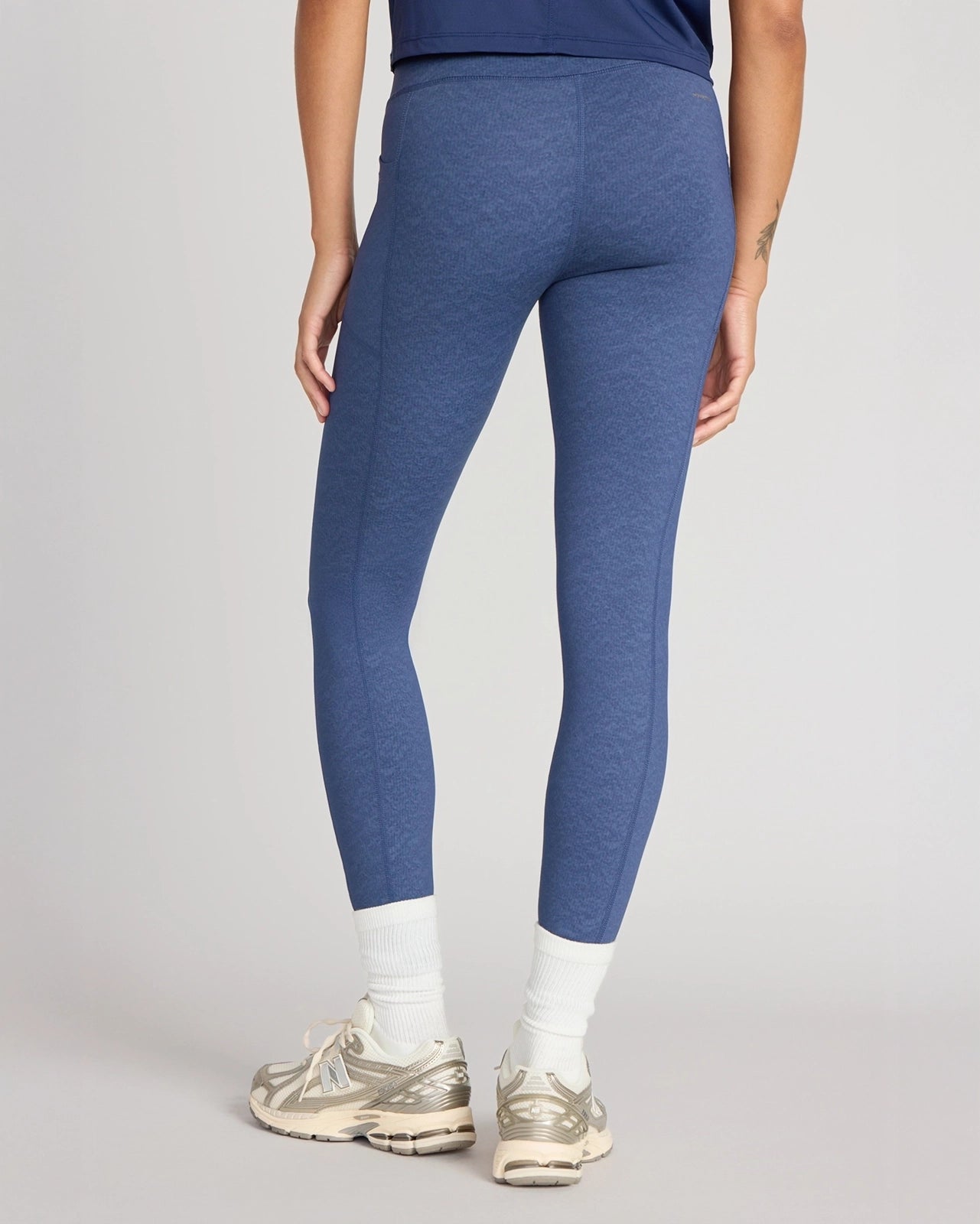 The Active GRS Certified Recycled Nylon Denim-Feel Legging - Sargasso Sea Combo