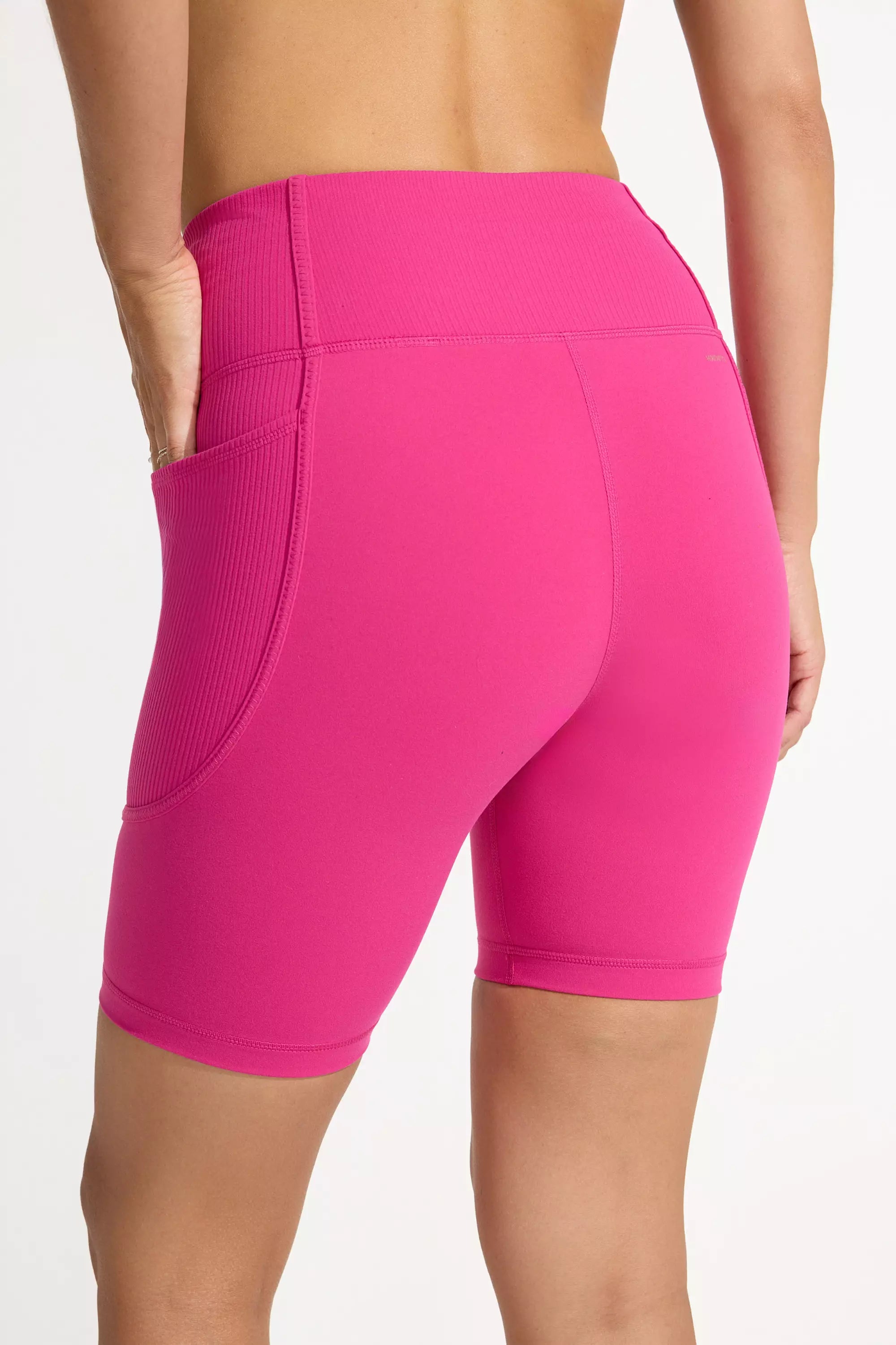 Women’s Ribbed Biker Short - Pink