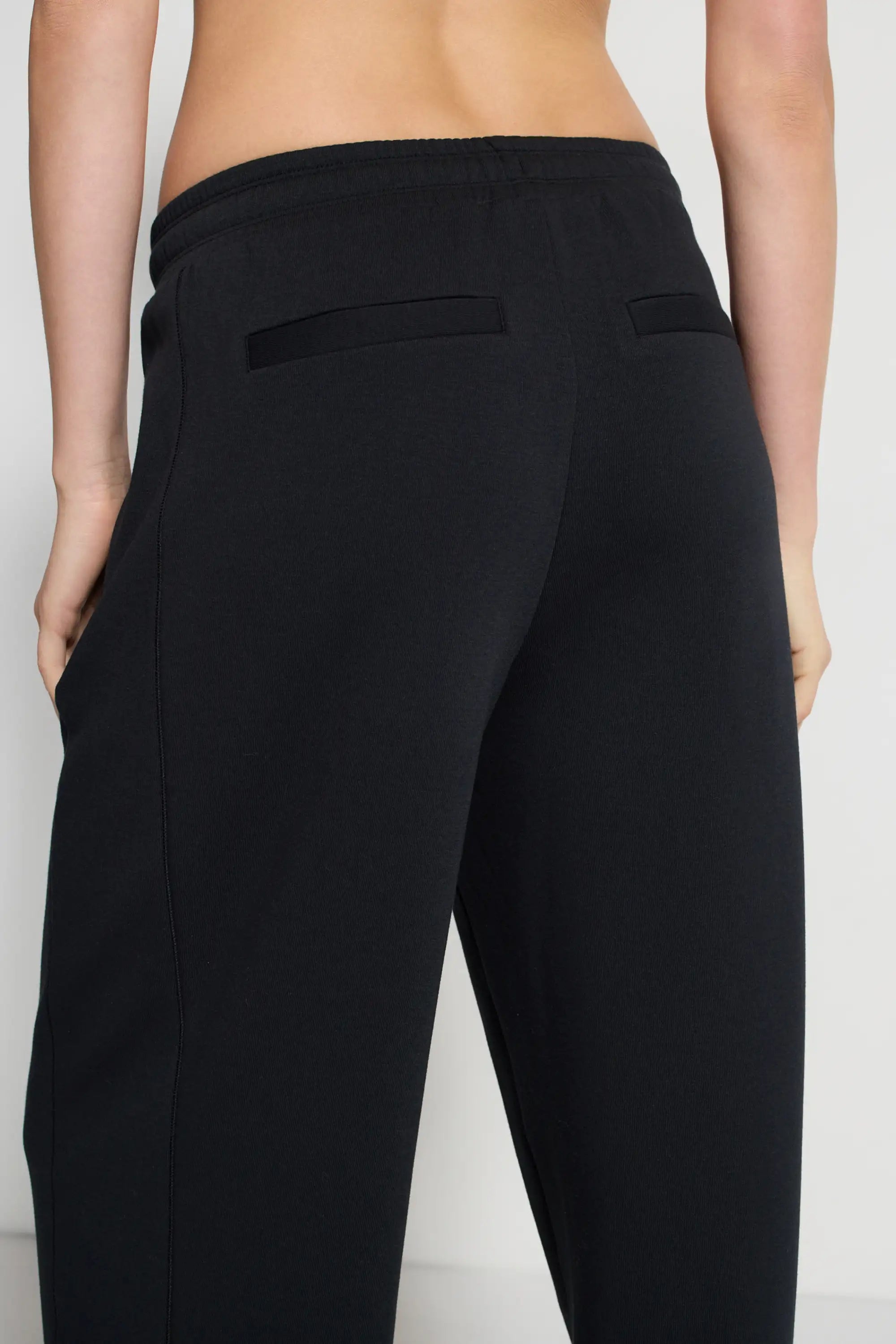 Women's Terry Wide Leg Pant - Black