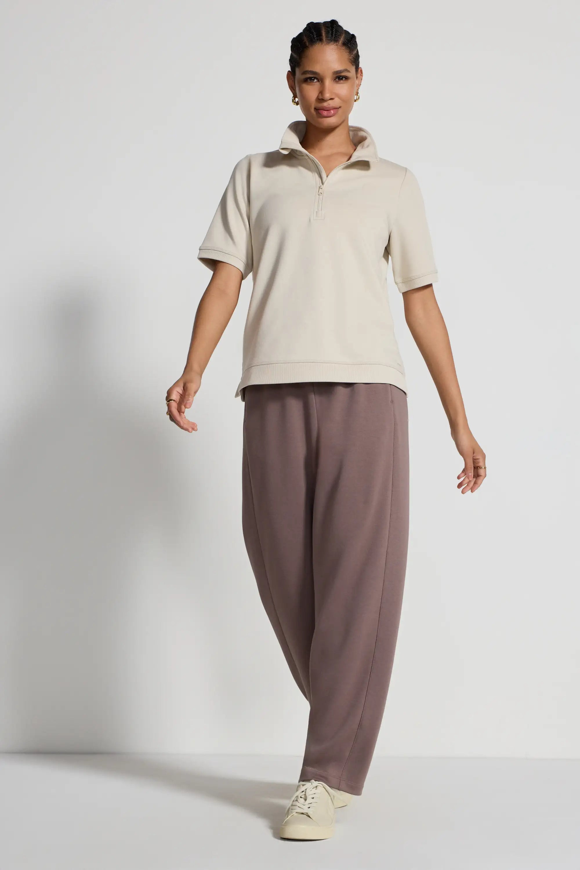 Women's Terry Wide Leg Pant - Iron
