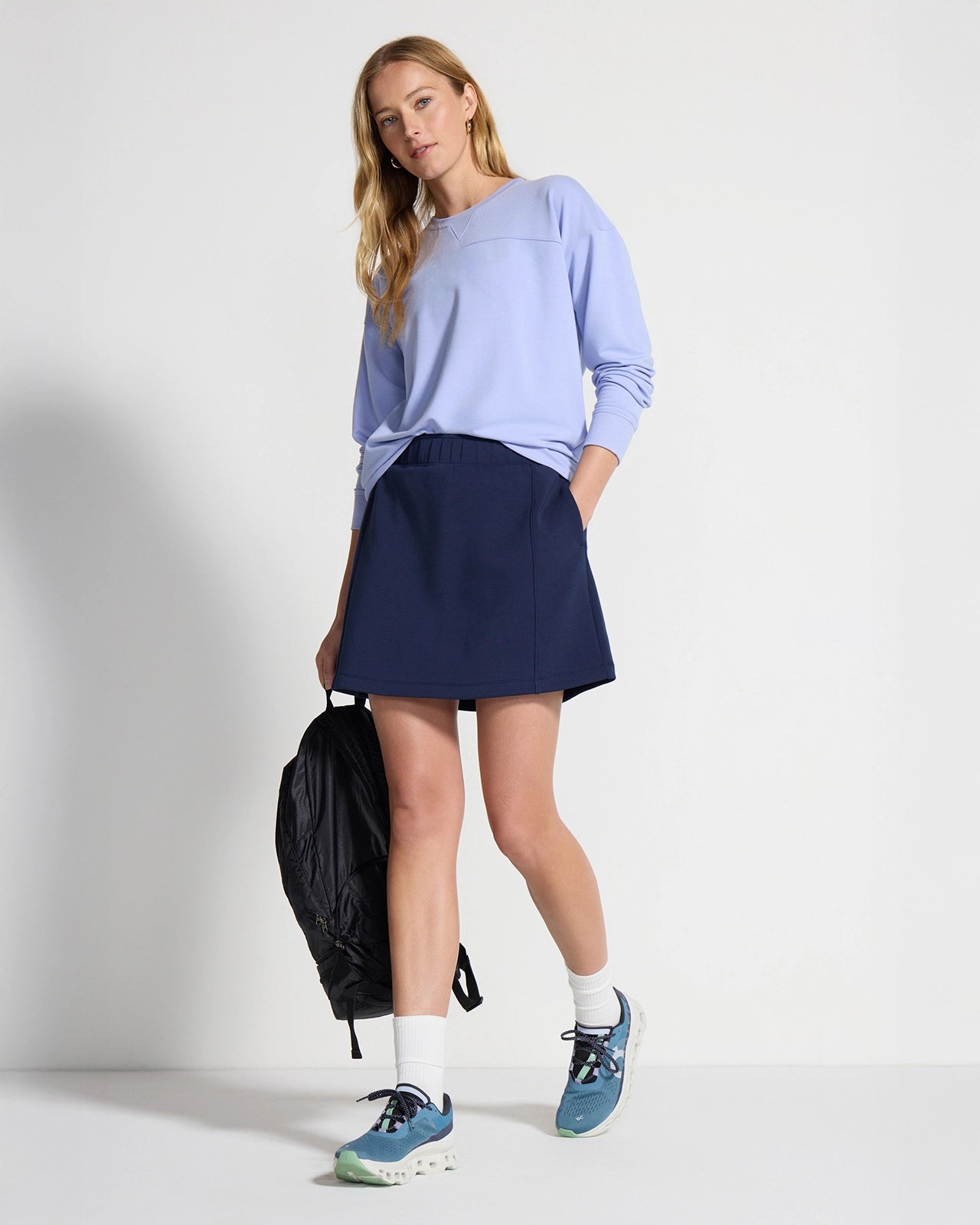 The Built-In Short GRS Certified Recycled Poly Walking Skort - Estate Blue