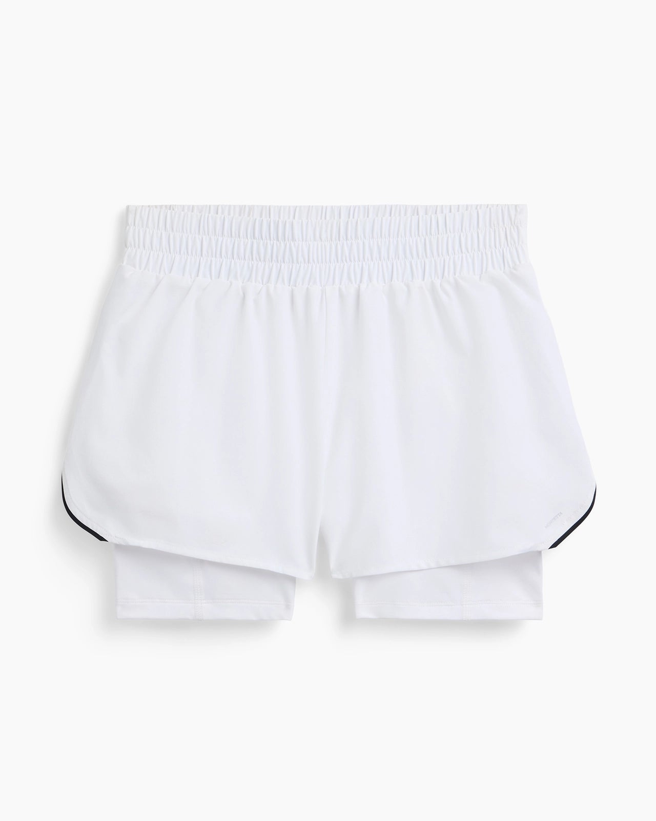 The Built-In Liner GRS Certified Recycled Polyester 3.5" Run Short - White/Black