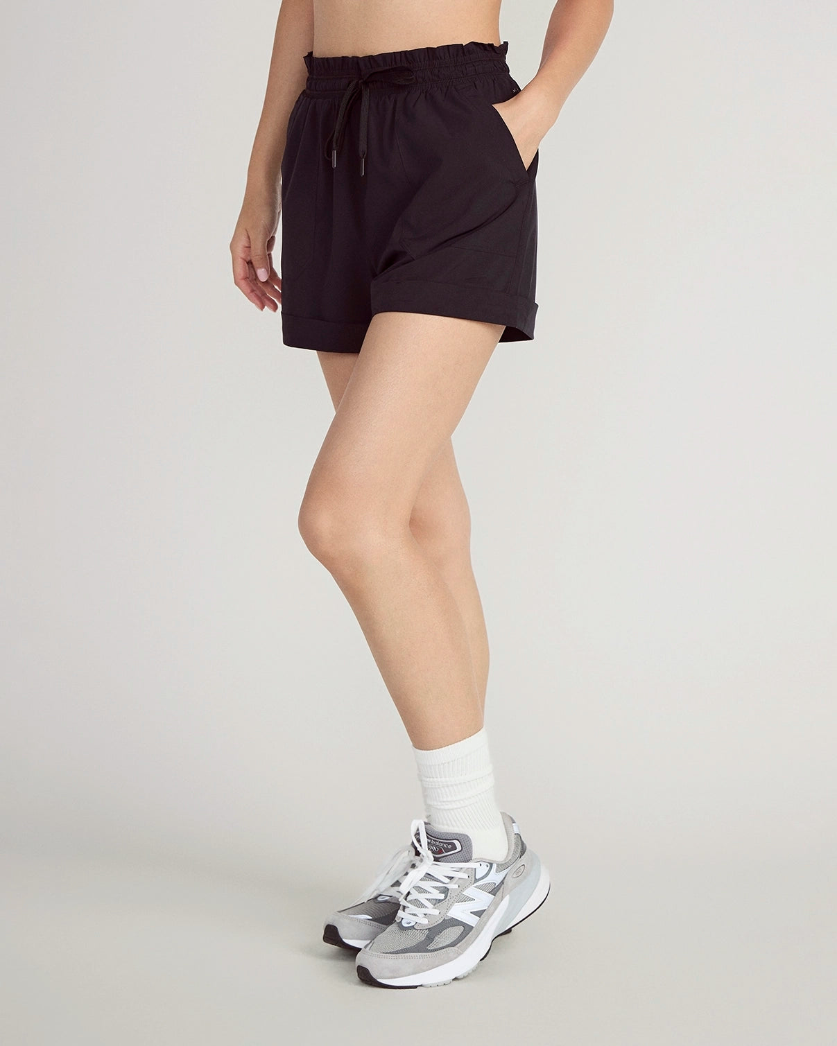 The Light Stretch GRS Certified Recycled Polyester 3" Short - Black