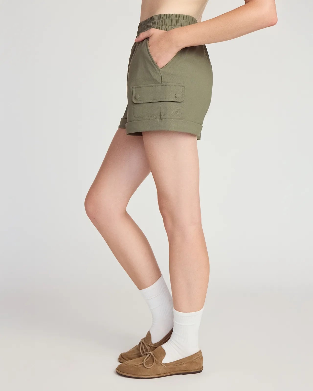 The Active Light Stretch GRS Certified Recycled Nylon Short - Dusty Olive