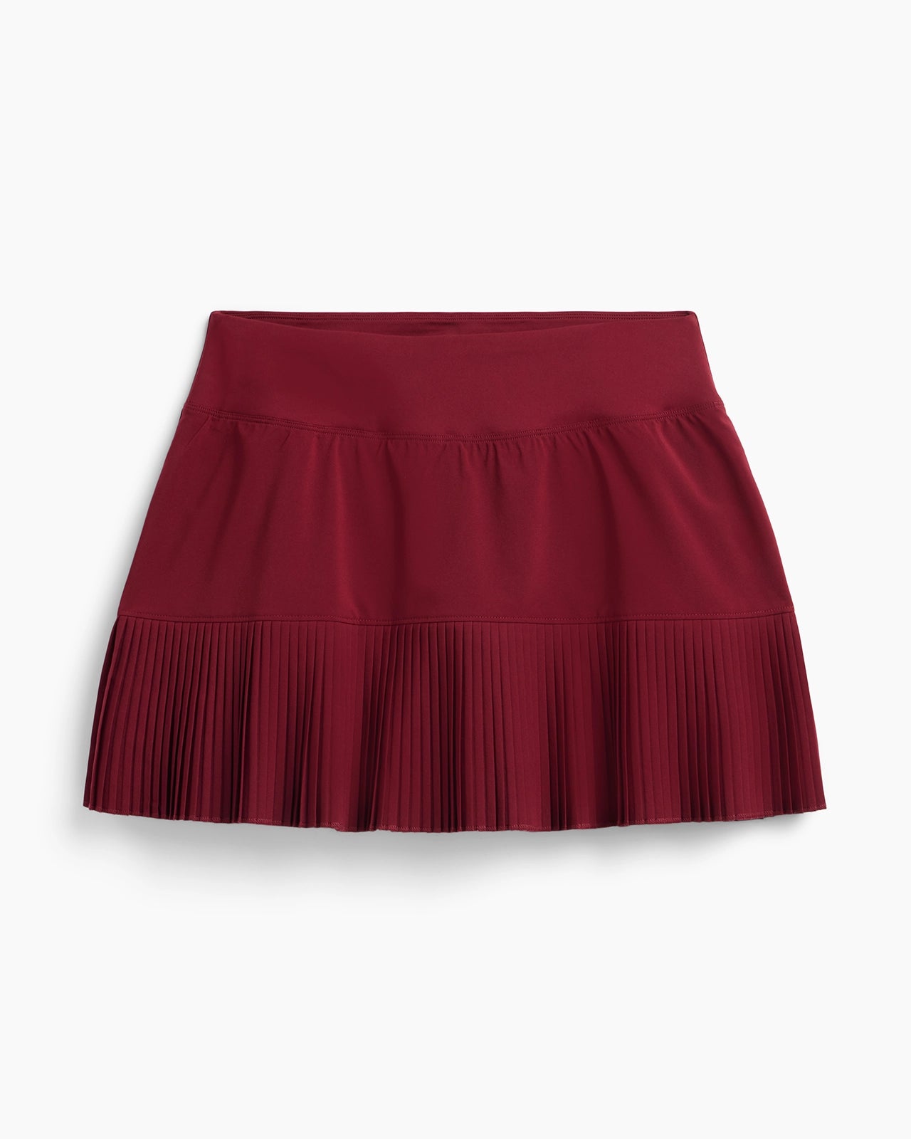 The Pleated Built-In Liner GRS Certified Recycled Polyester Skort - Cabernet