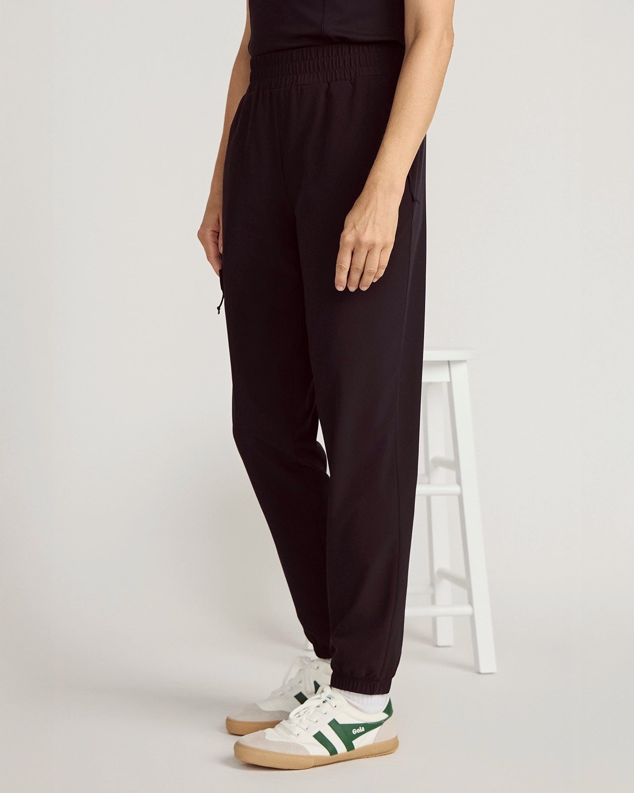 The Light Stretch GRS Certified Recycled Polyester Travel Pant - Black