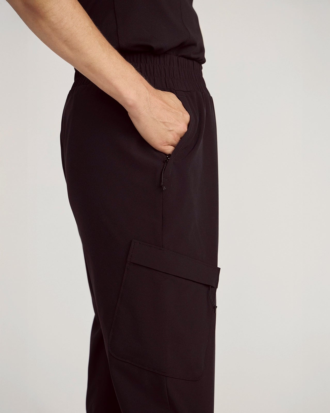 The Light Stretch GRS Certified Recycled Polyester Travel Pant - Black
