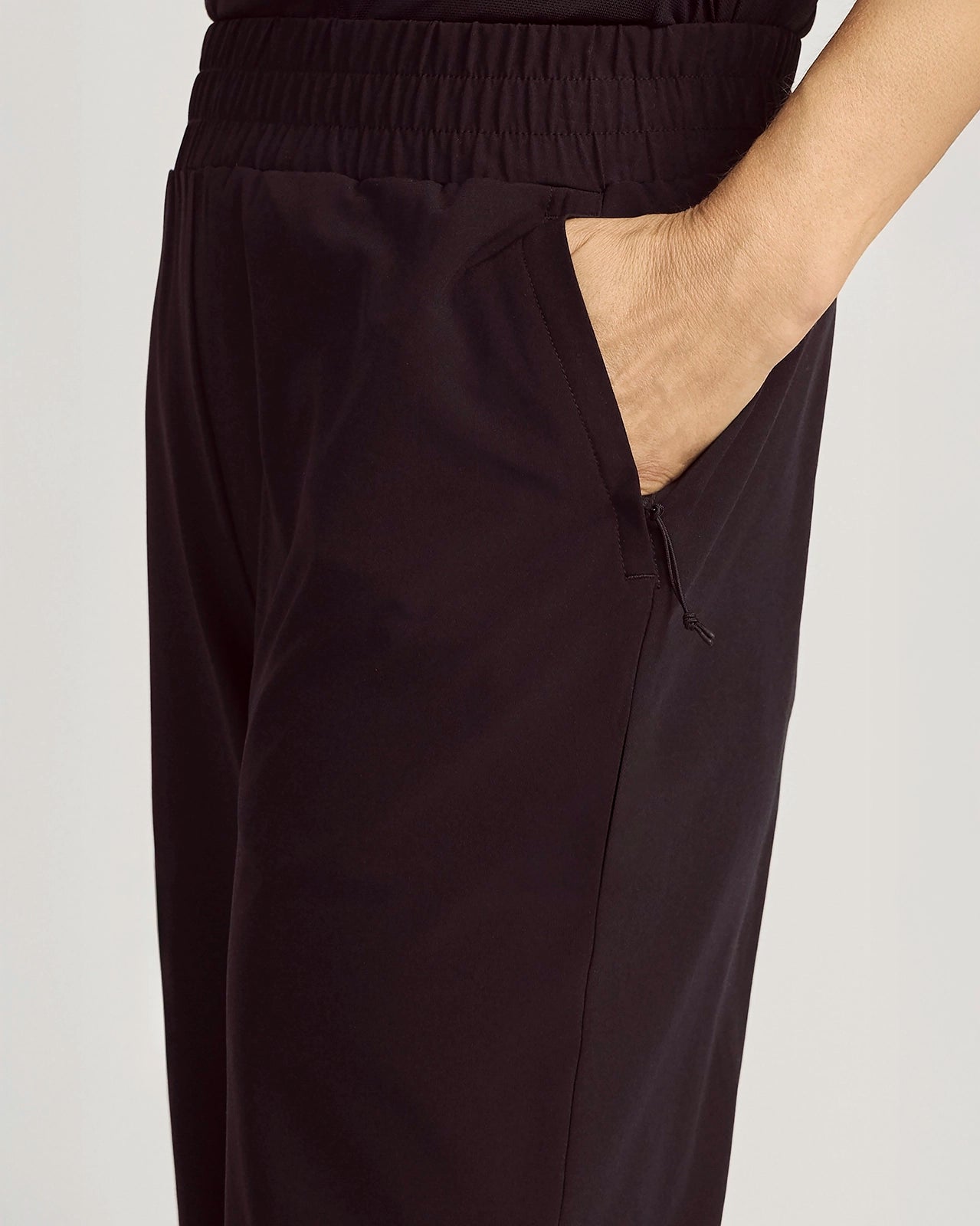 The Light Stretch GRS Certified Recycled Polyester Travel Pant - Black