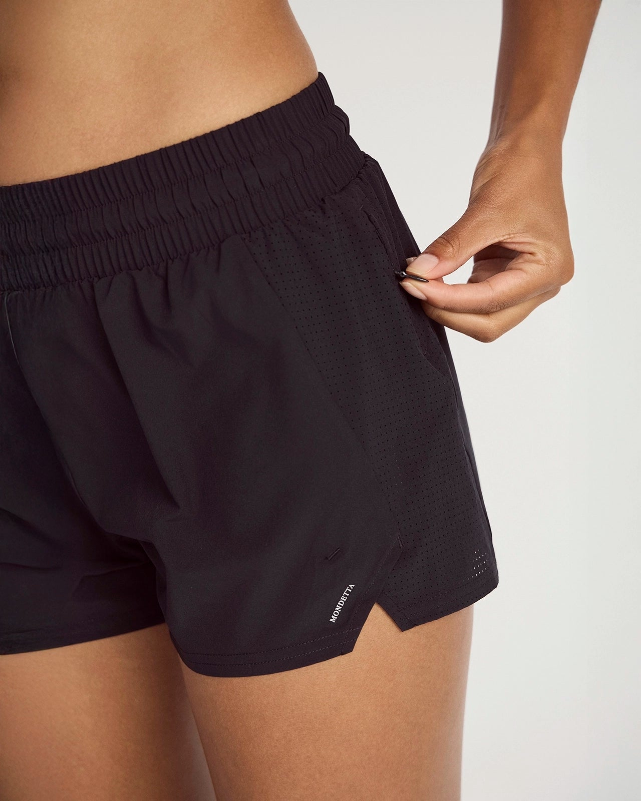 The Lightweight GRS Certified Recycled Poly 3" Run Short - Black