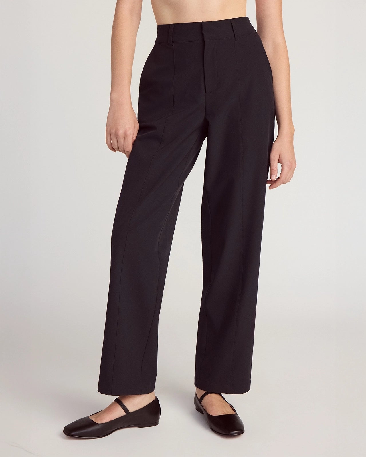 The All-Day Stretch GRS Certified Recycled Polyester Straight Leg Pant - Black