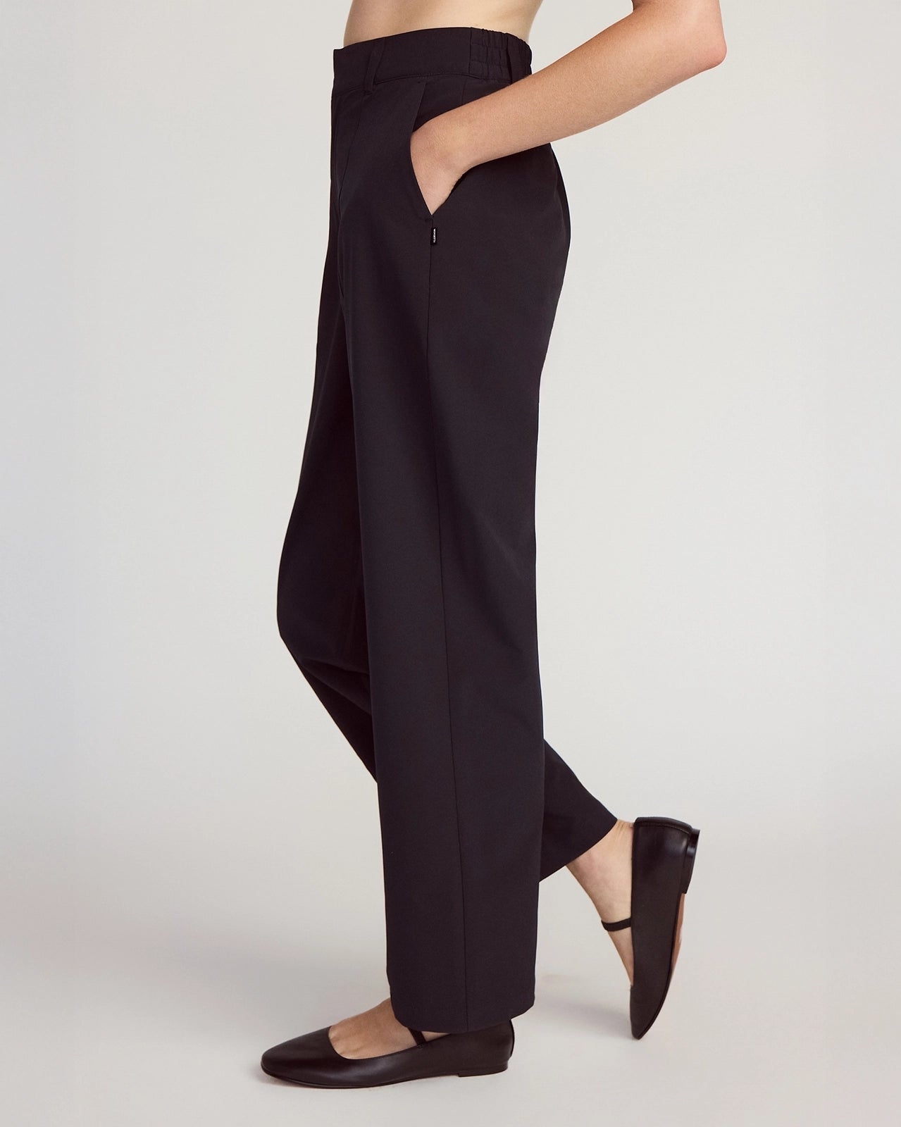 The All-Day Stretch GRS Certified Recycled Polyester Straight Leg Pant - Black