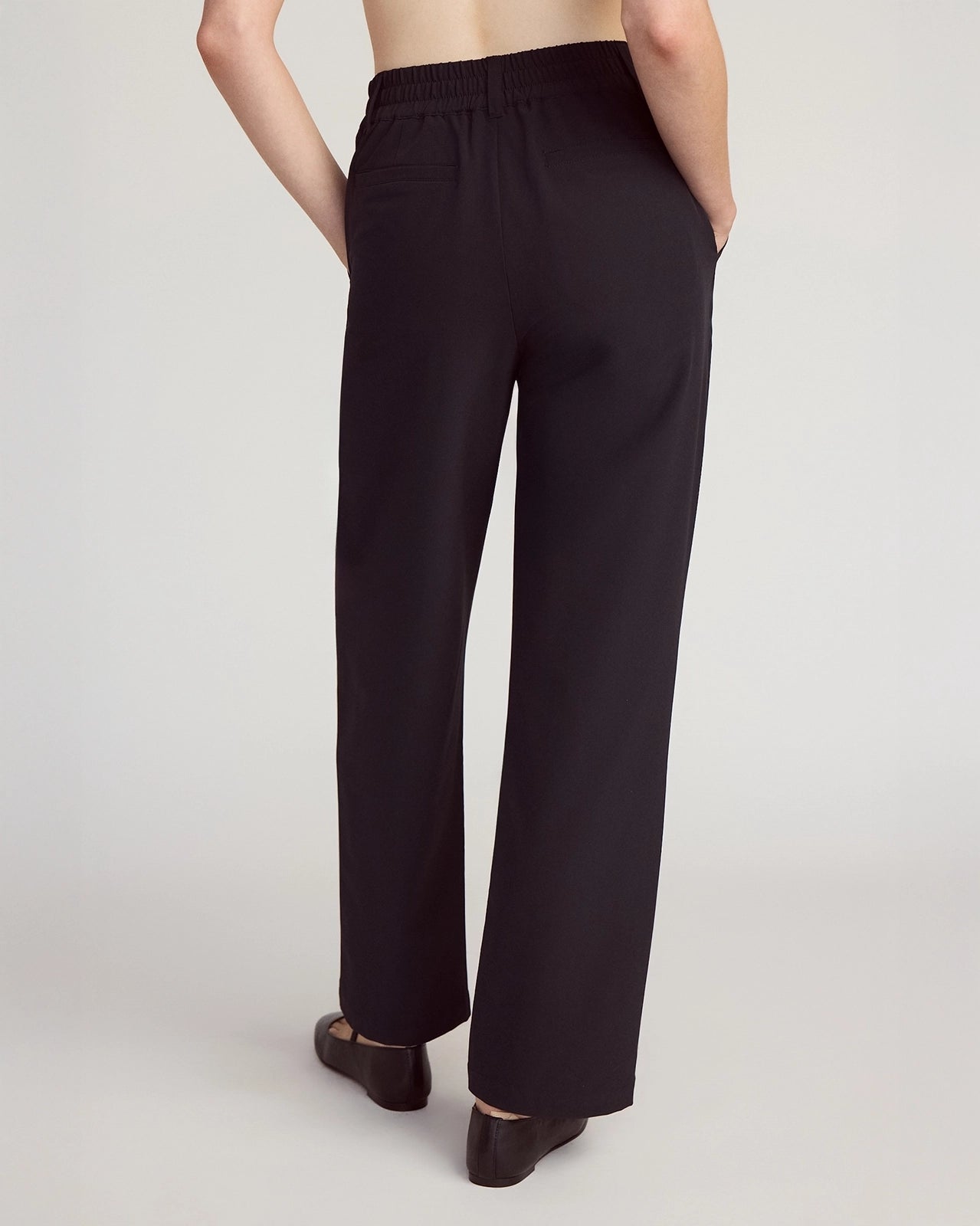 The All-Day Stretch GRS Certified Recycled Polyester Straight Leg Pant - Black