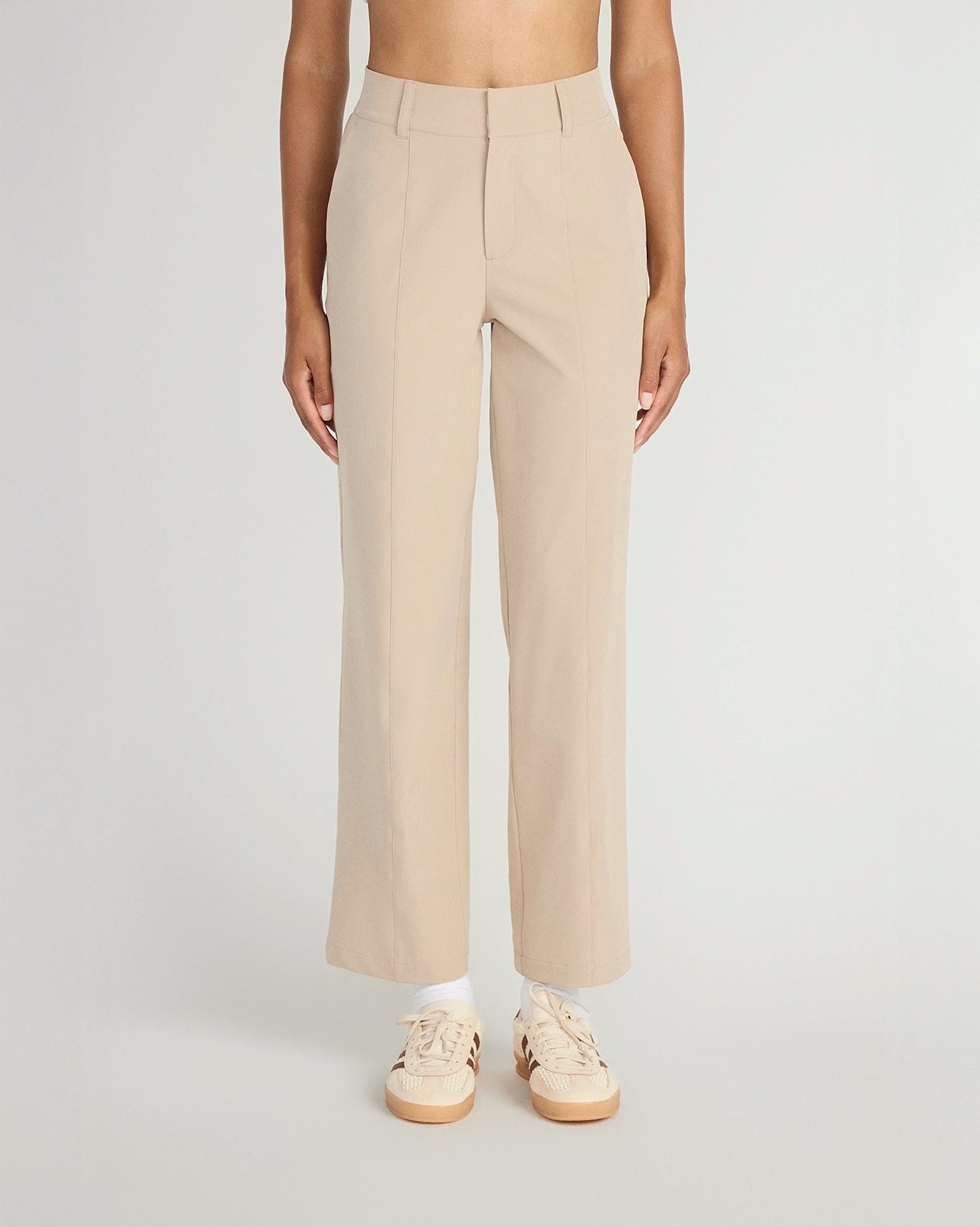 The All-Day Stretch GRS Certified Recycled Polyester Straight Leg Pant - Savannah Tan