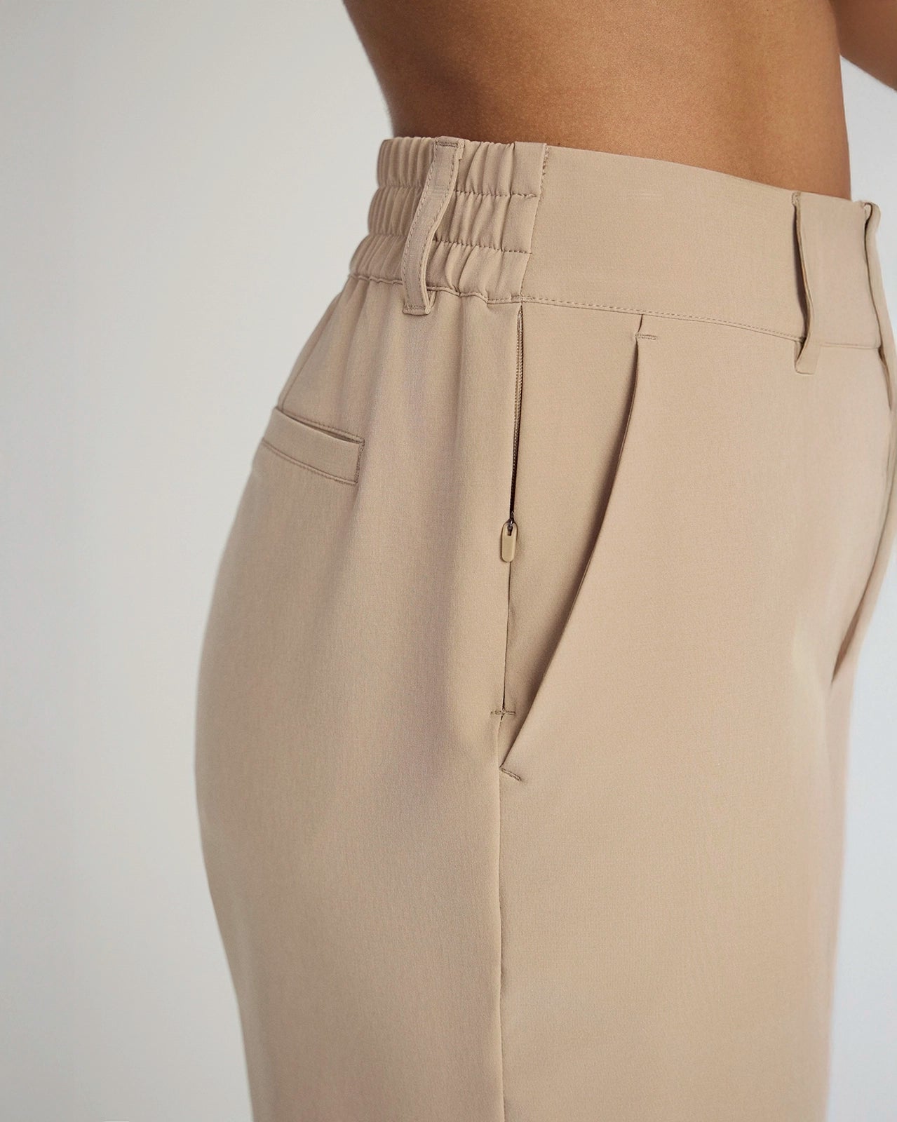 The All-Day Stretch GRS Certified Recycled Polyester Straight Leg Pant - Savannah Tan