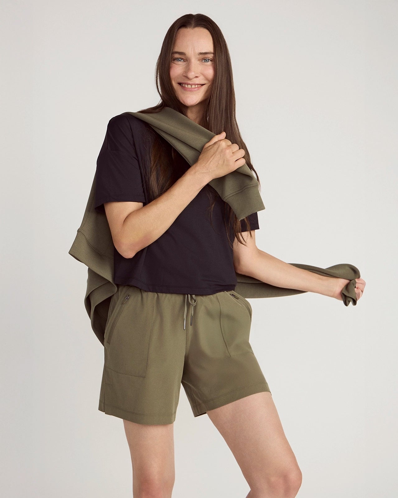 The Lightweight GRS Certified Recycled Polyester All-Day 6" Short - Dusty Olive