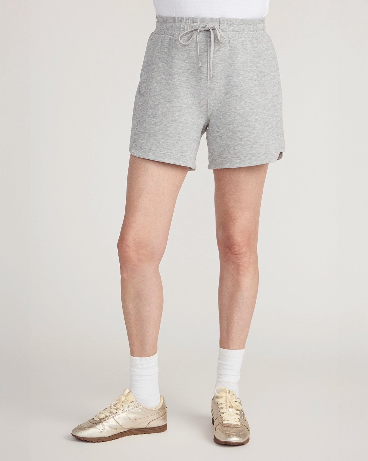 The Breathable GRS Certified Recycled Polyester + Modal 5" Short - Lt Heather Grey