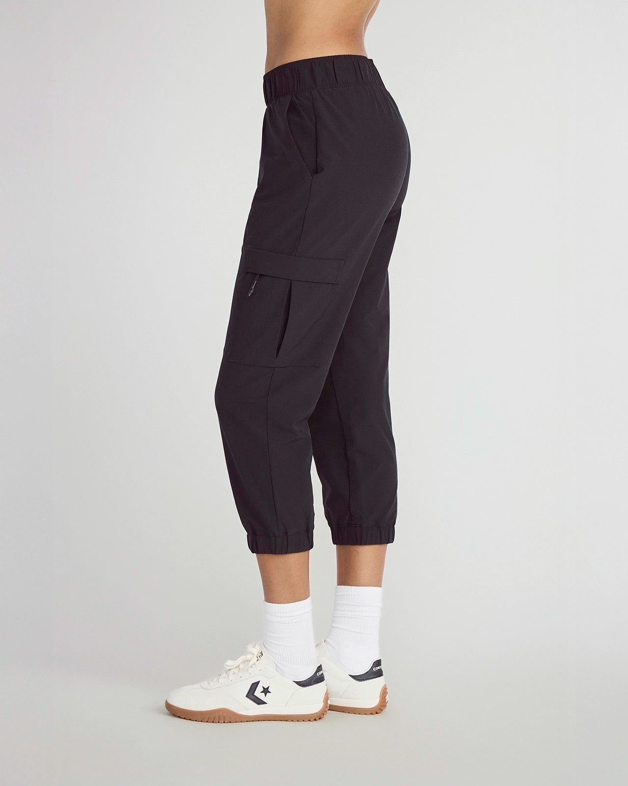 The Light Stretch GRS Certified Recycled Polyester Capri - Black
