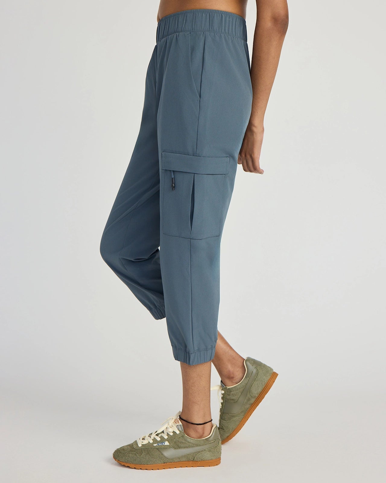 The Light Stretch GRS Certified Recycled Poly Capri - Dark Slate