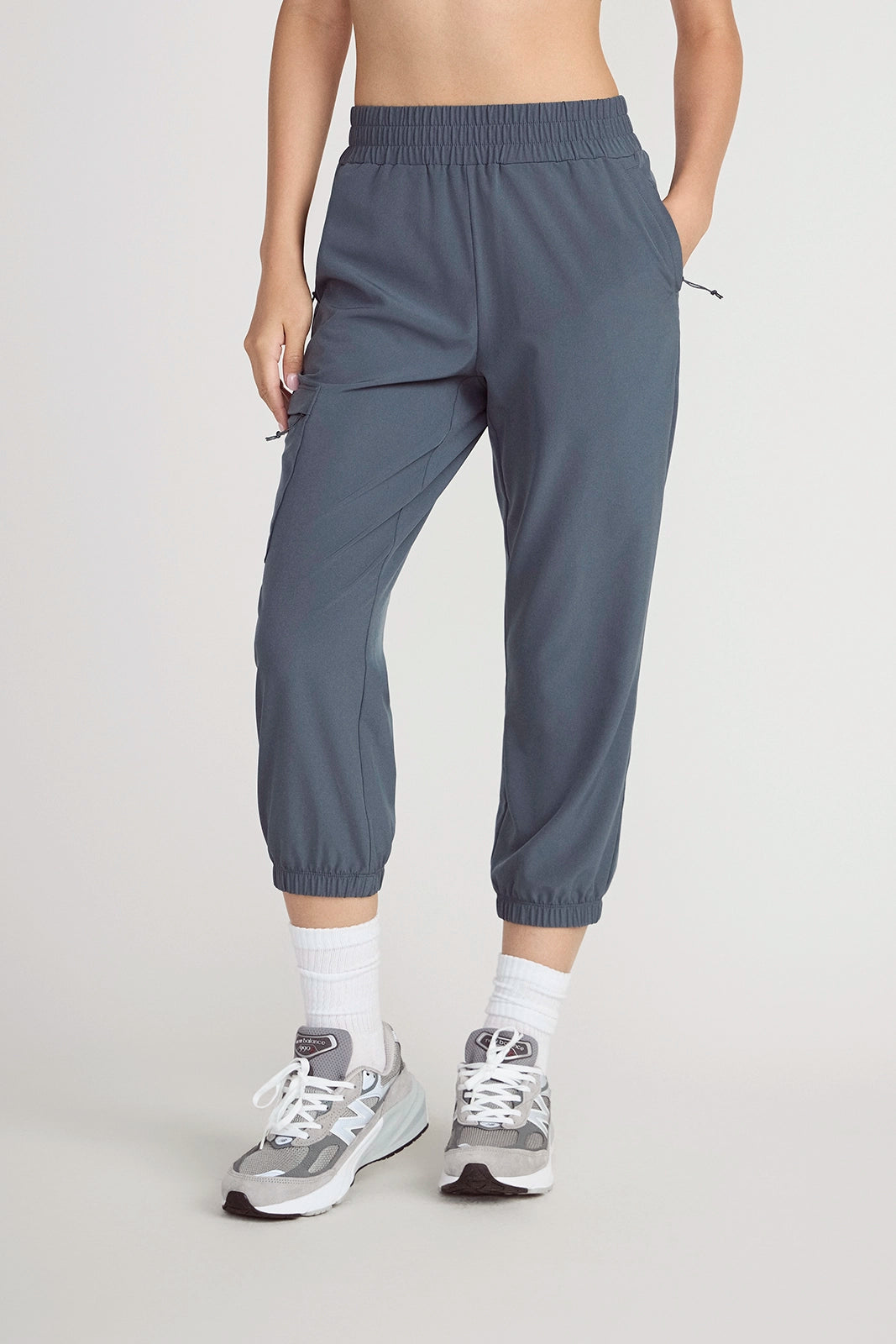 The Light Stretch GRS Certified Recycled Poly Capri - Dark Slate