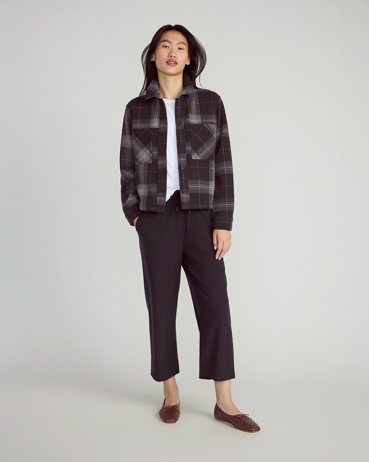 The Light Stretch GRS Certified Recycled Polyester Waffle Capri - Black
