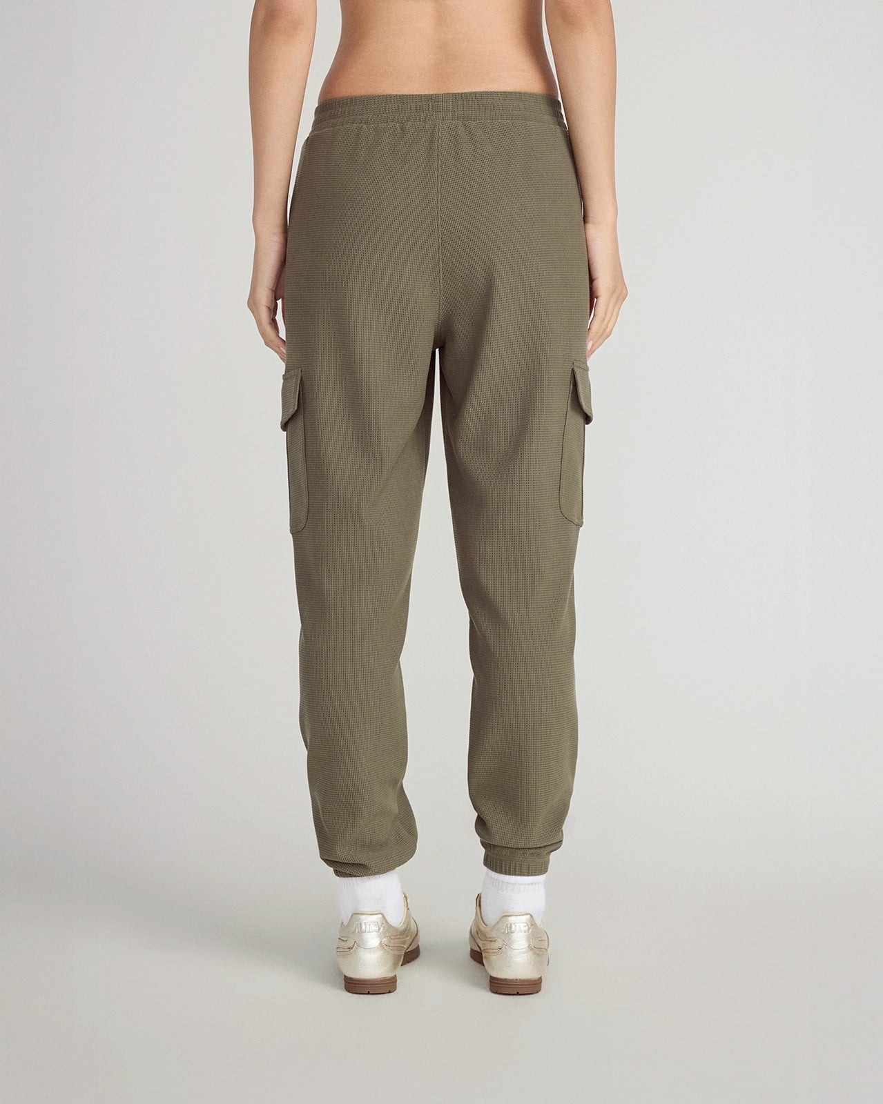 The Light Stretch GRS Certified Recycled Polyester Waffle Jogger - Dusty Olive