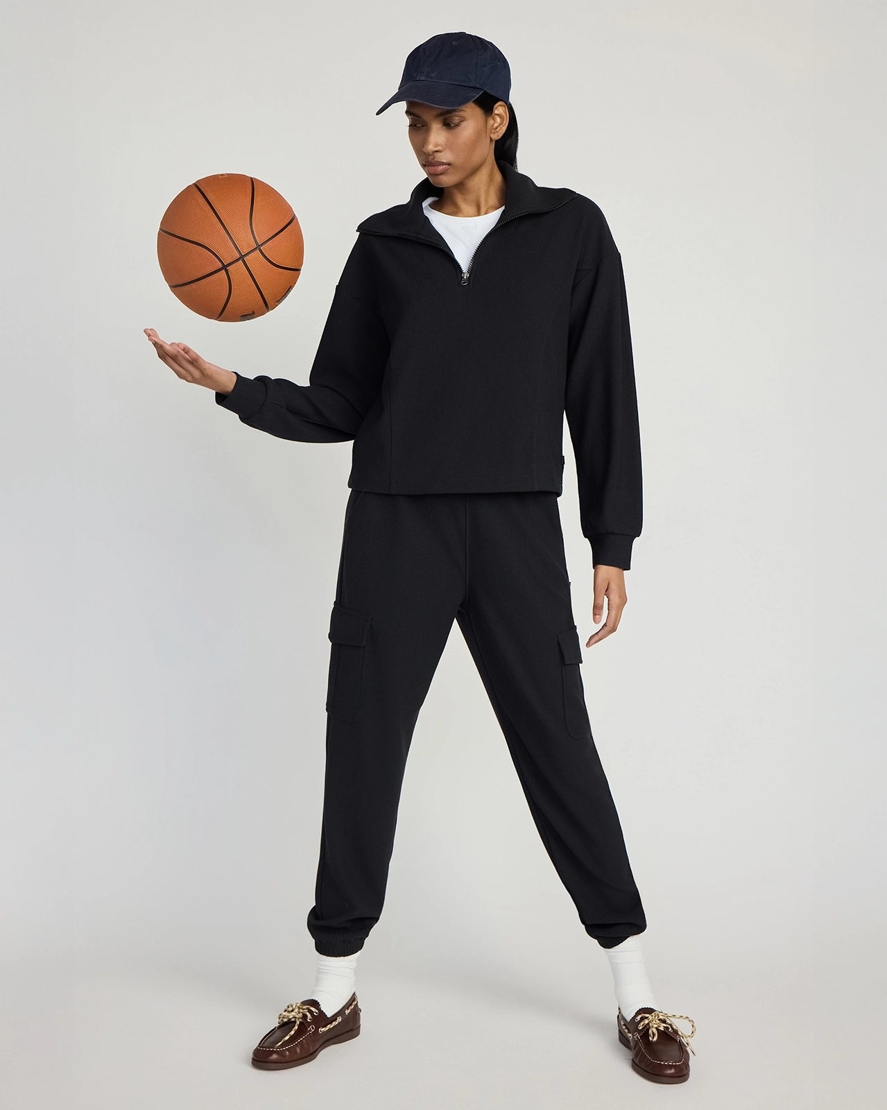 The Light Stretch GRS Certified Recycled Polyester Waffle Jogger - Black