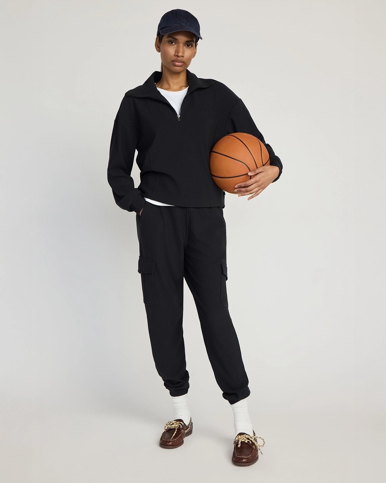 The Light Stretch GRS Certified Recycled Polyester Waffle Jogger - Black