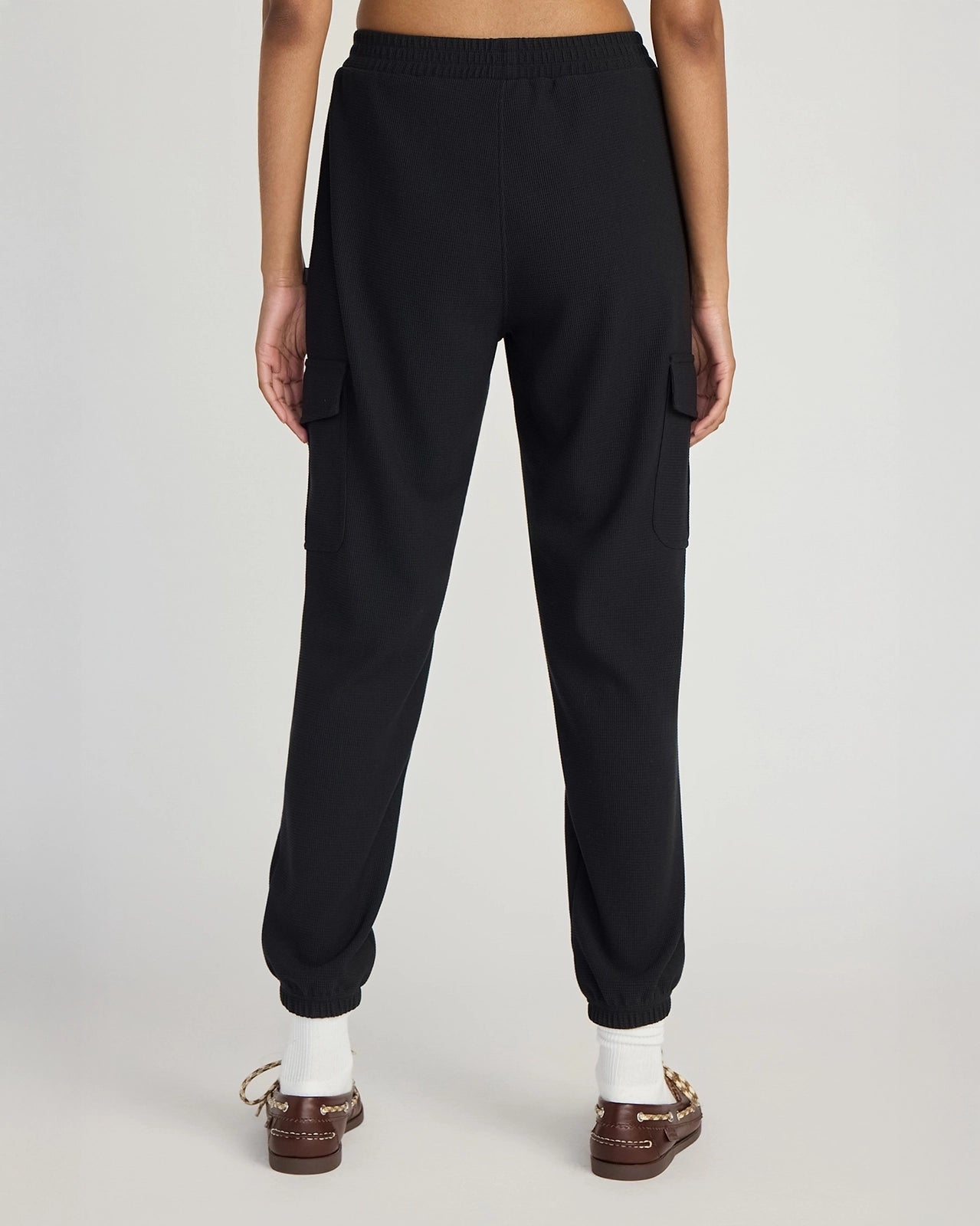 The Light Stretch GRS Certified Recycled Polyester Waffle Jogger - Black