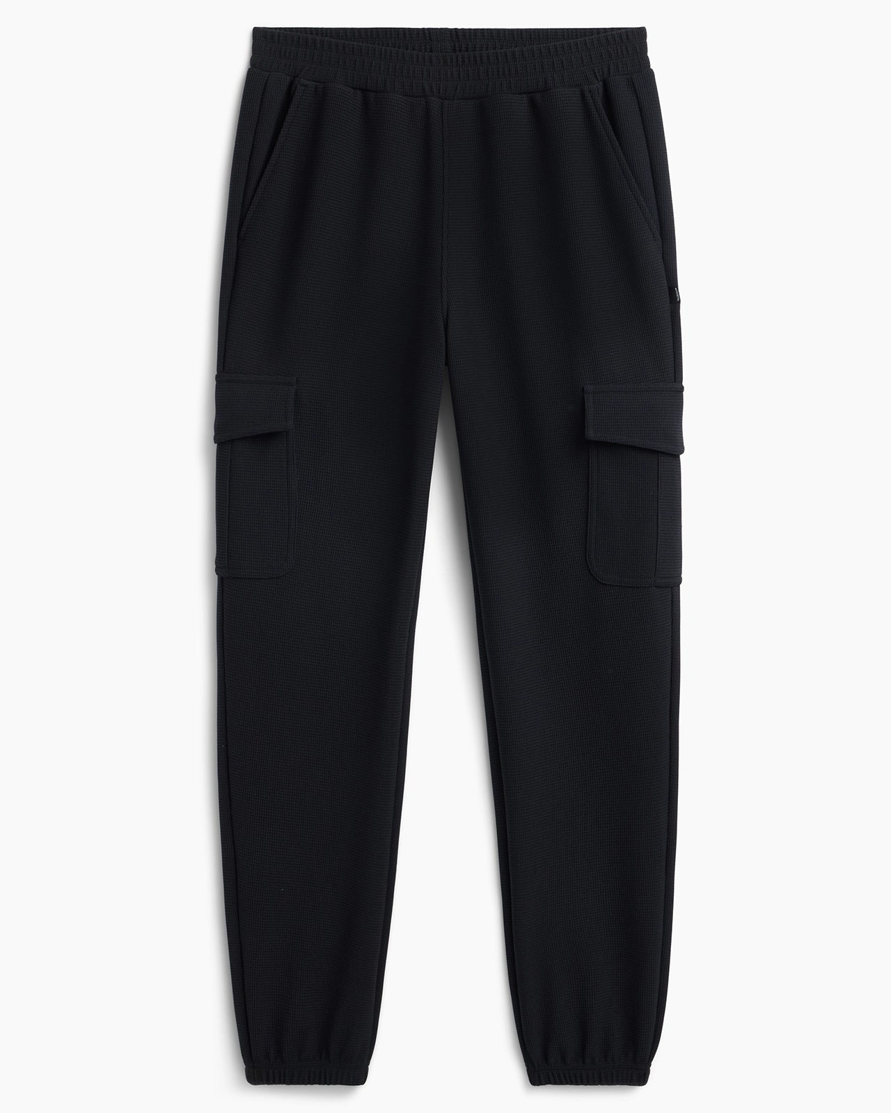 The Light Stretch GRS Certified Recycled Polyester Waffle Jogger - Black