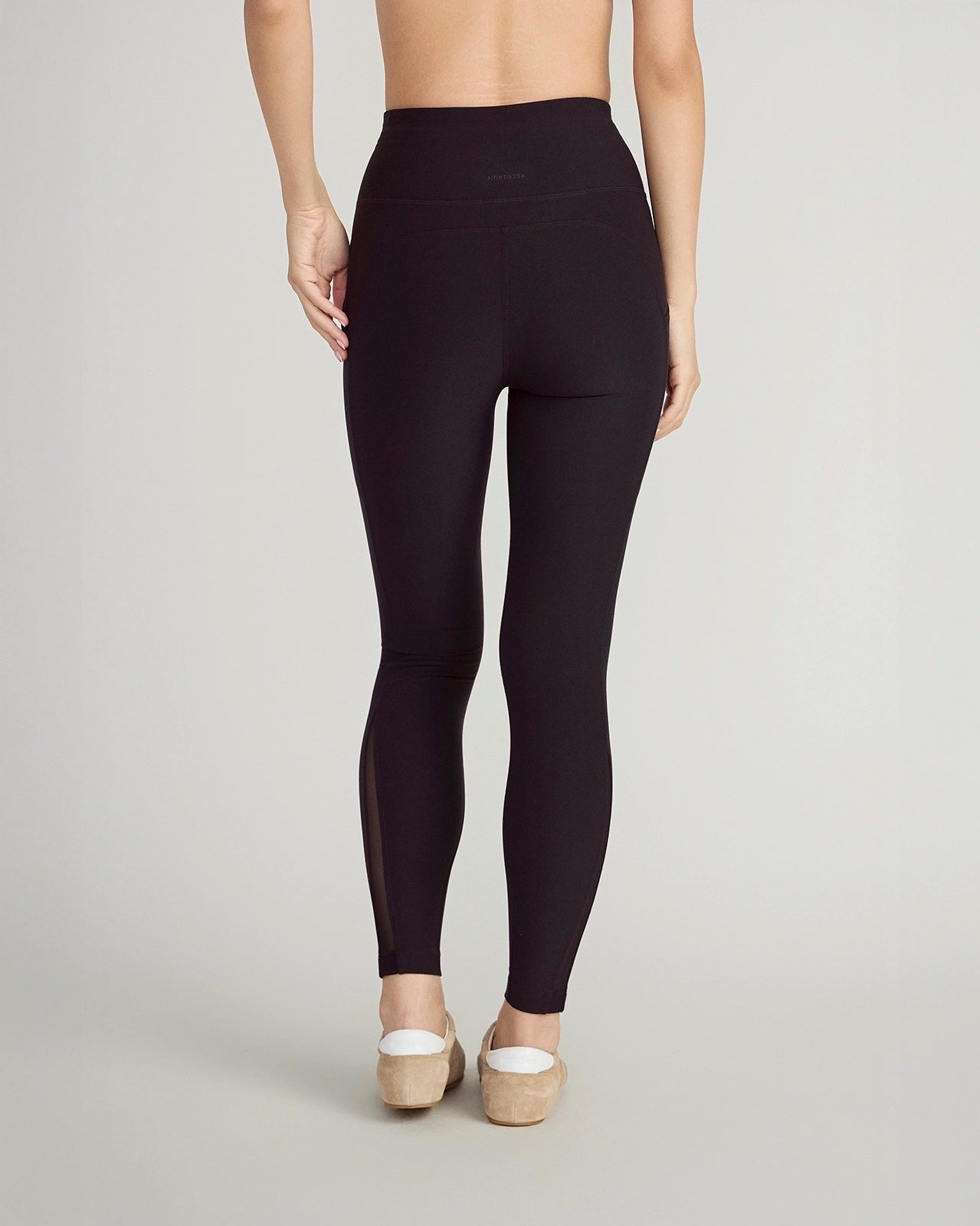 The Active Stretch GRS Certified Recycled Polyester Mesh Panel Legging - Black